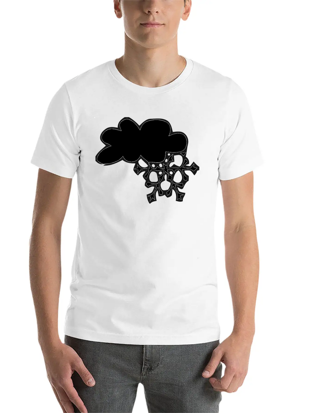 Winter Cloud Snow Flake Timeless Short Sleeve Tee – Comfy And Minimalist Design