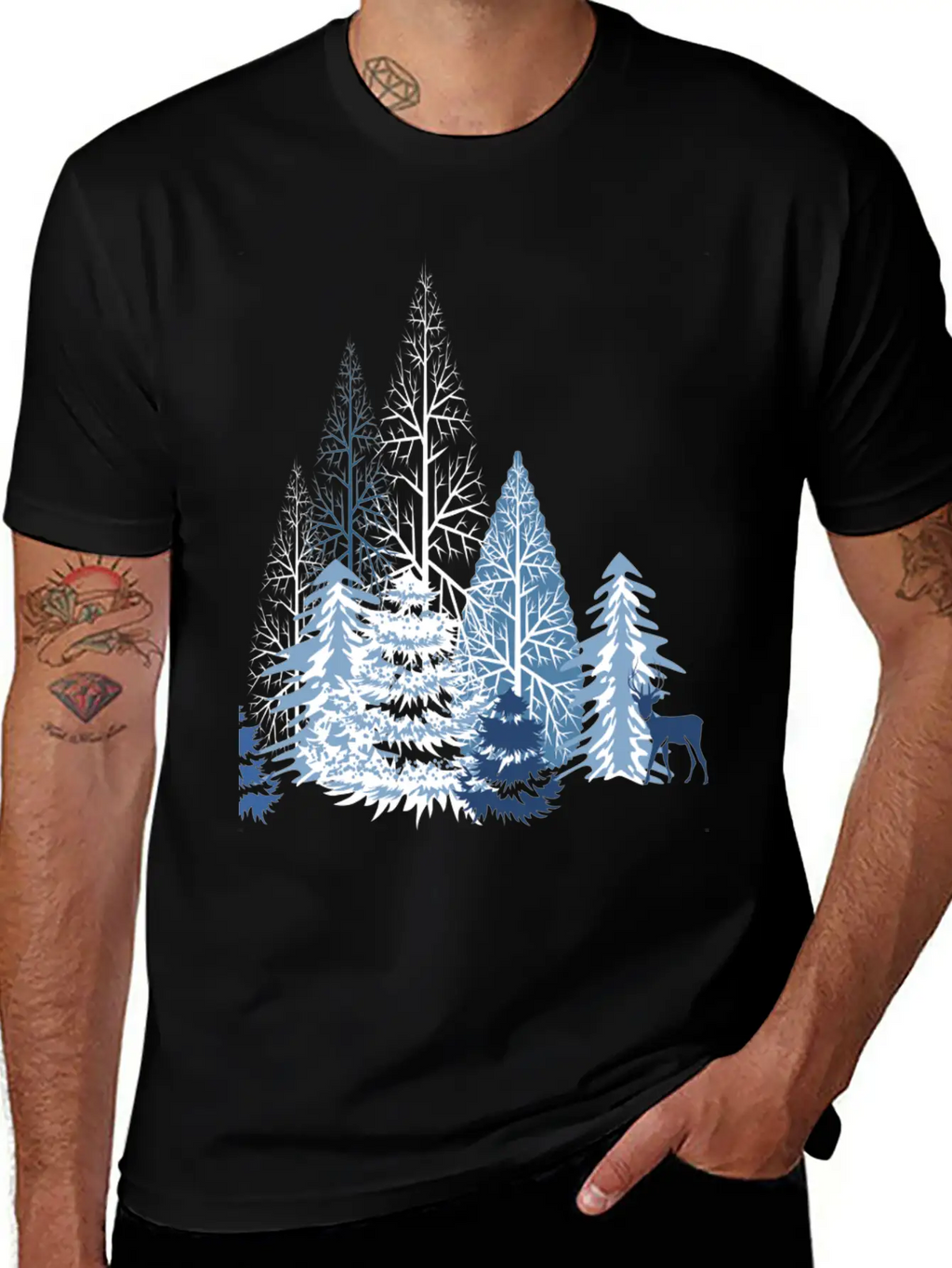 Winter Forest Classic Cotton Tee – Unisex Comfort For Any Season