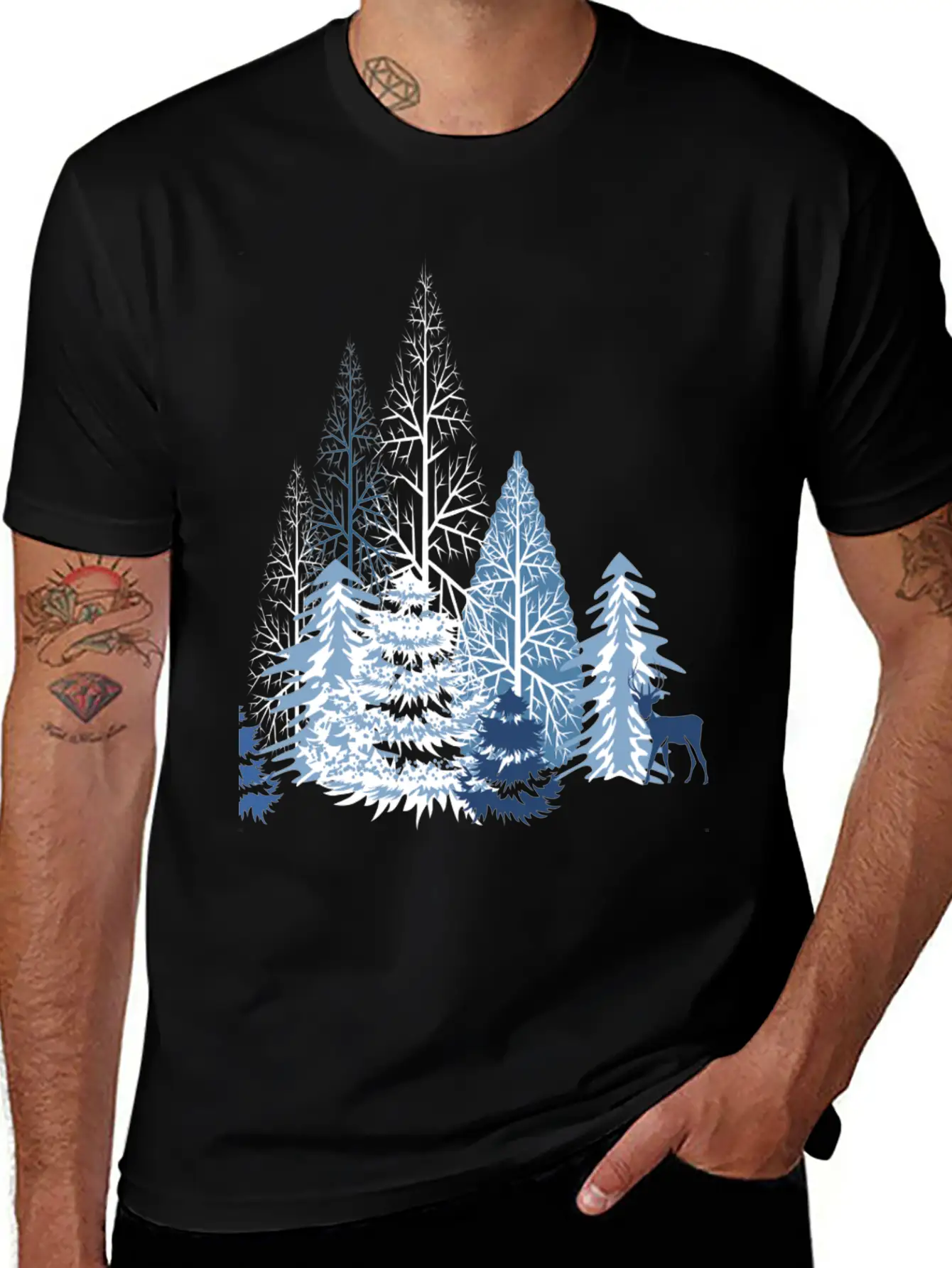 Winter Forest Classic Cotton Tee – Unisex Comfort For Any Season