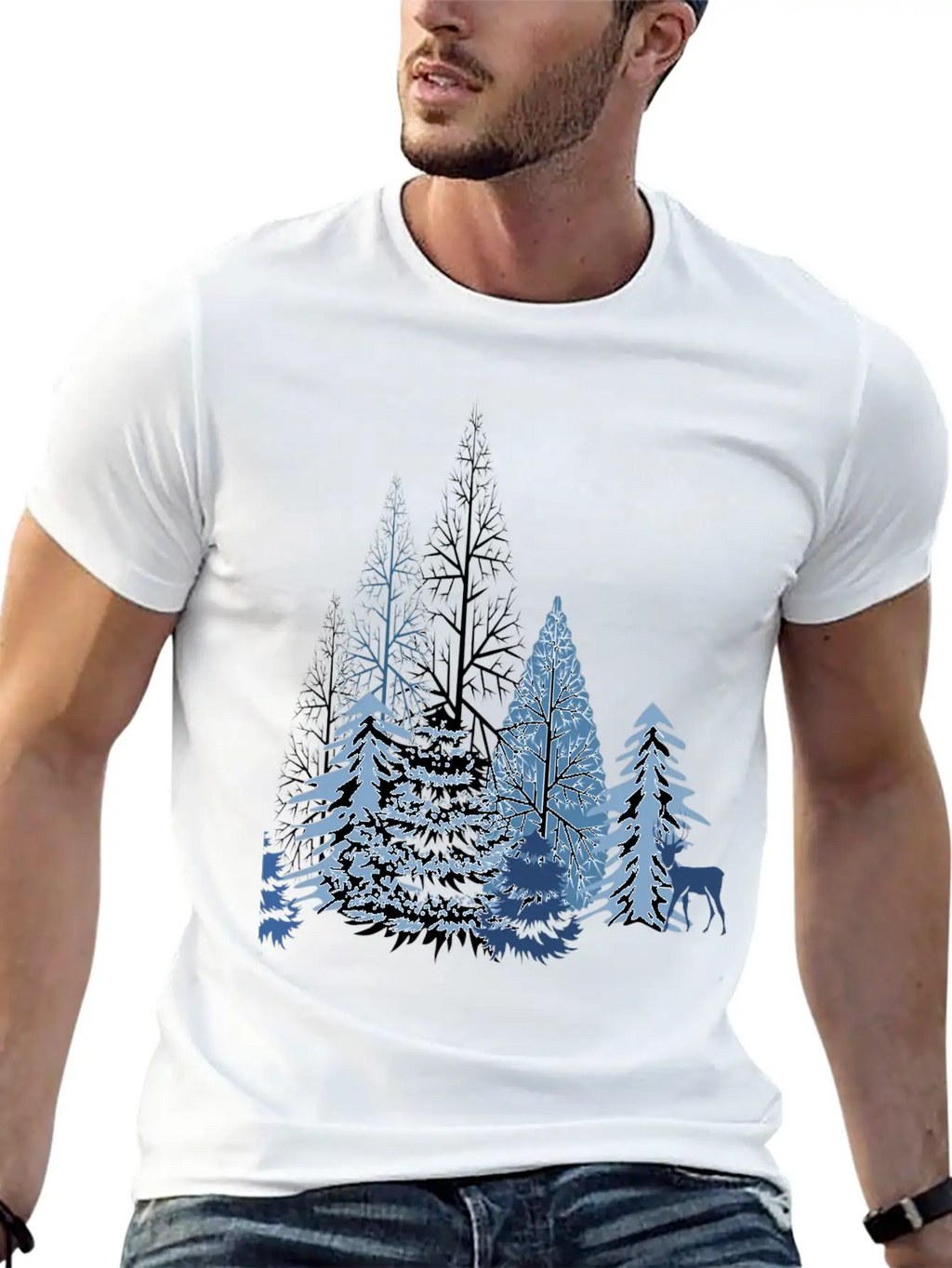 Winter Forest Classic Cotton Tee – Unisex Comfort For Any Season