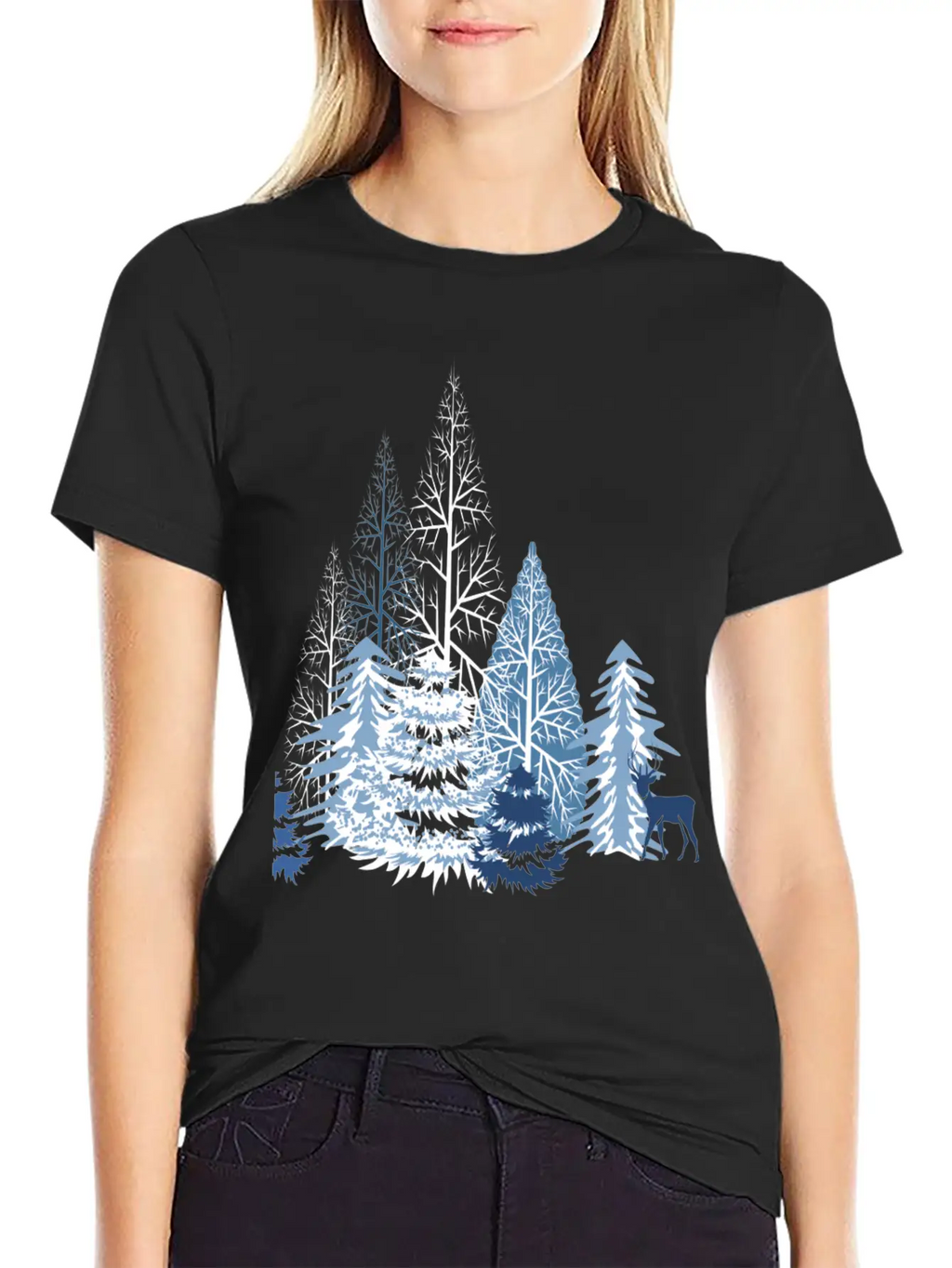 Winter Forest Classic Cotton Tee – Unisex Comfort For Any Season