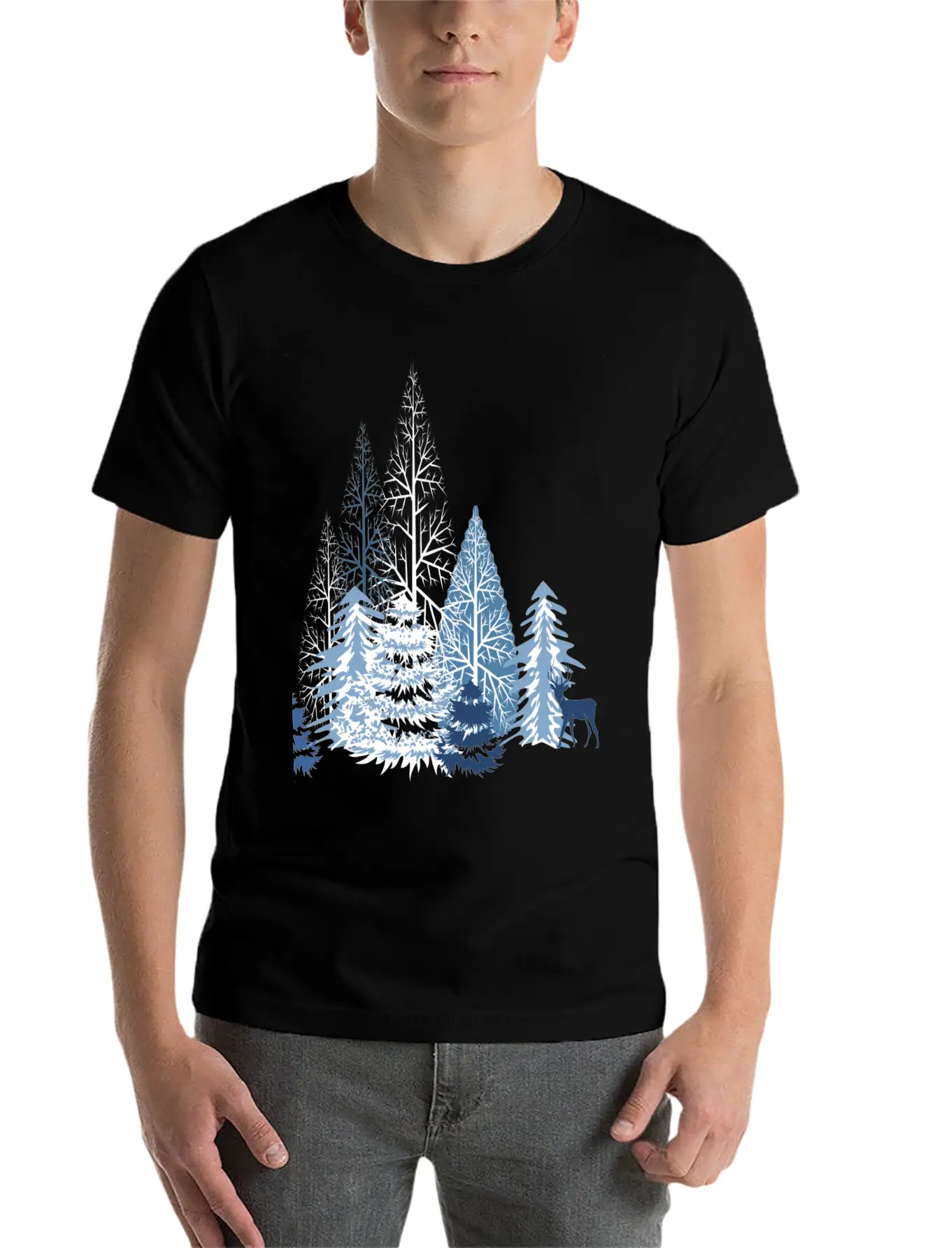 Winter Forest Classic Cotton Tee – Unisex Comfort For Any Season