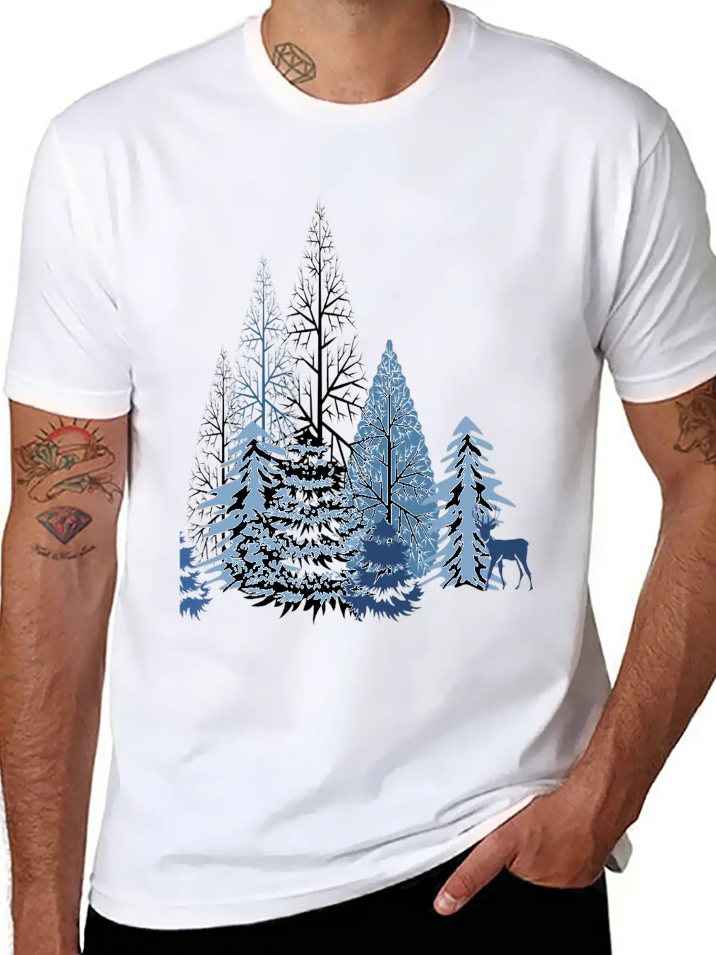 Winter Forest Classic Cotton Tee – Unisex Comfort For Any Season