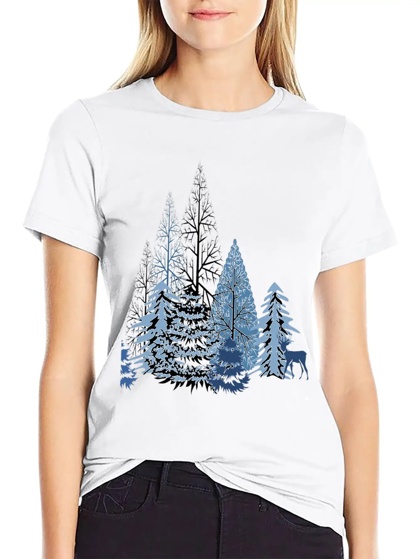 Winter Forest Classic Cotton Tee – Unisex Comfort For Any Season