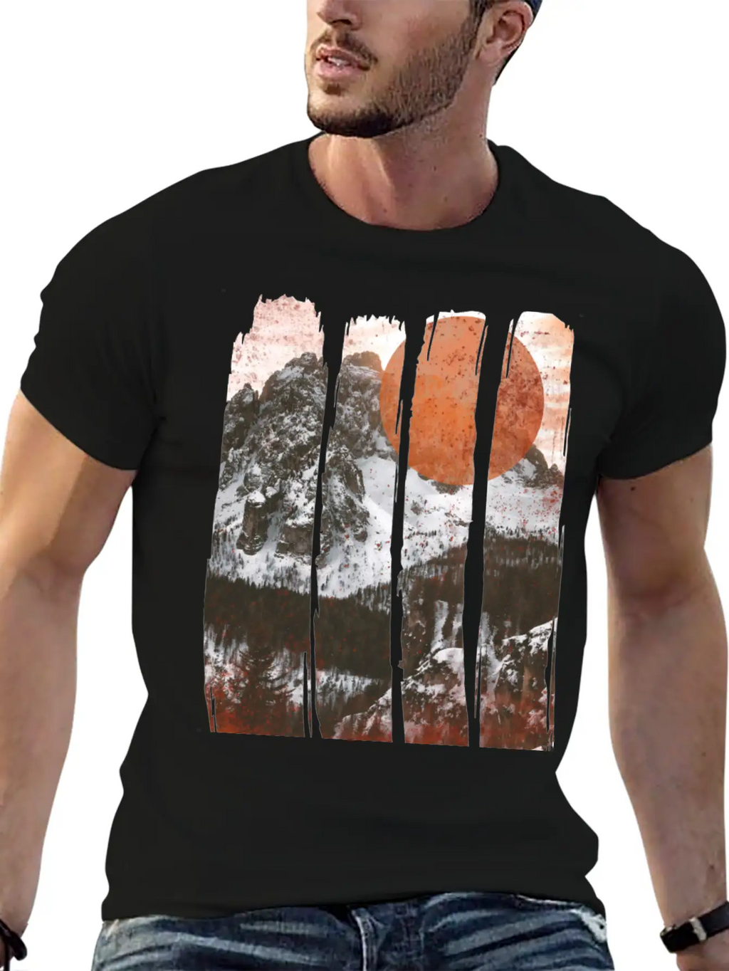 Winter Landscape Classic Cotton Tee – Unisex Comfort For Any Season