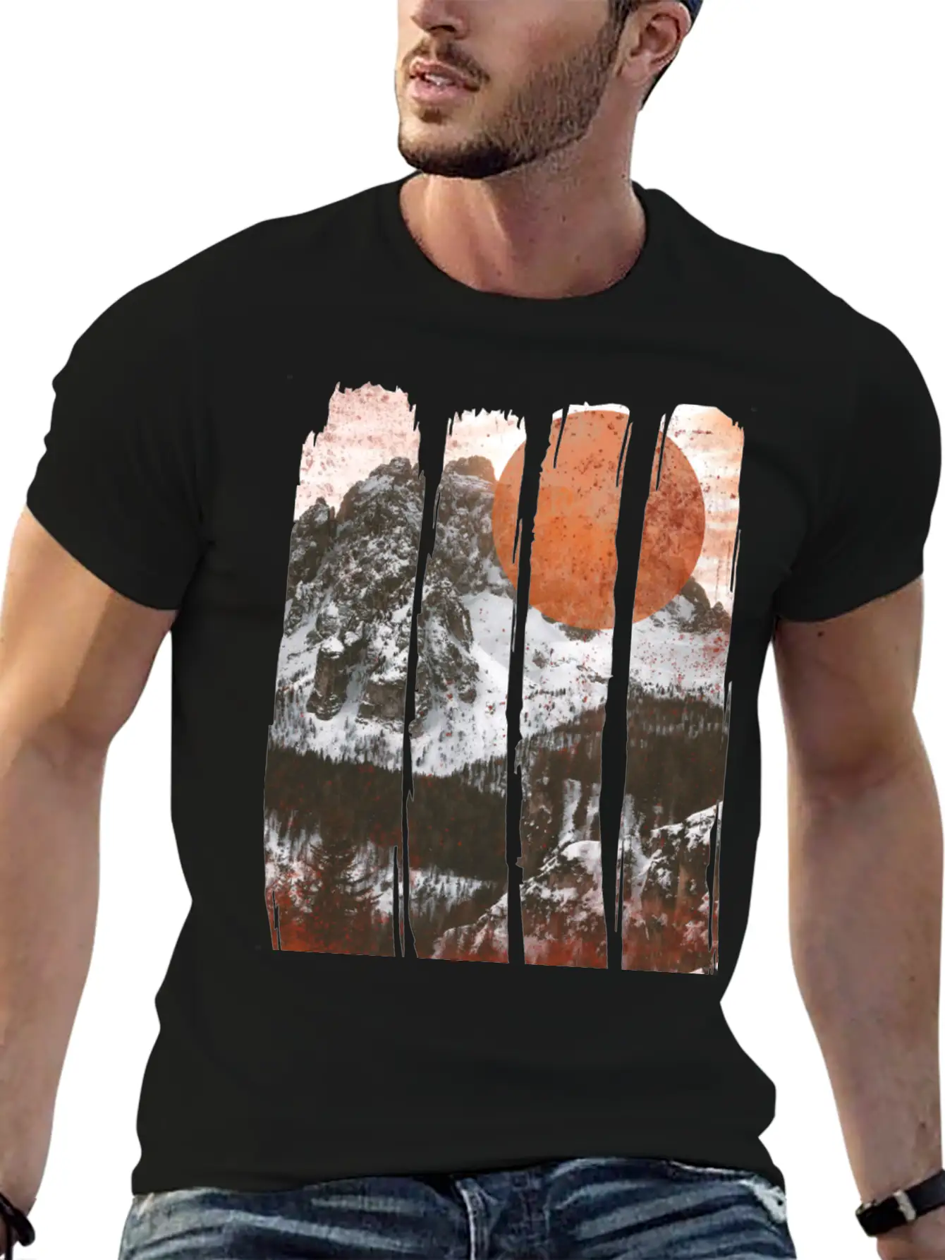 Winter Landscape Classic Cotton Tee – Unisex Comfort For Any Season