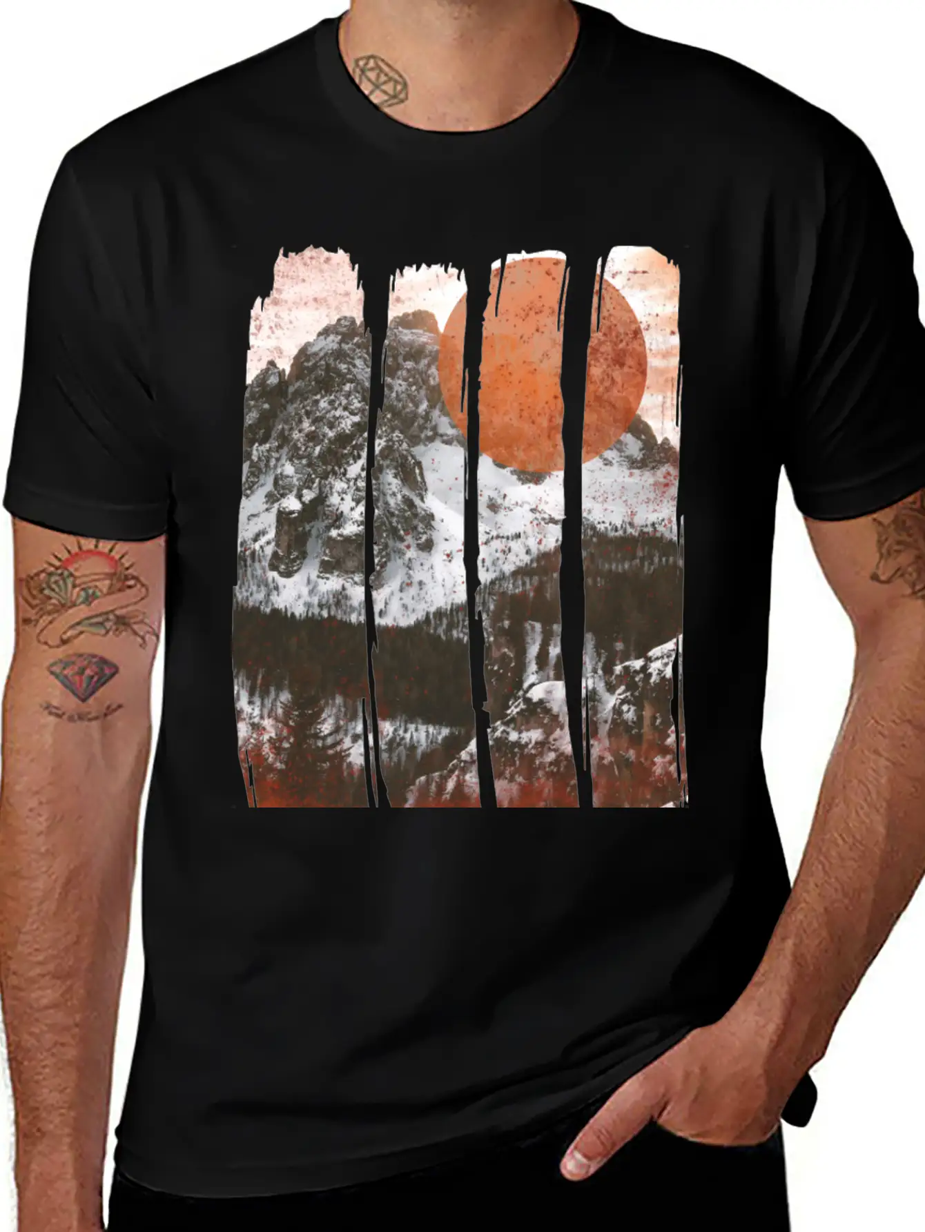 Winter Landscape Classic Cotton Tee – Unisex Comfort For Any Season