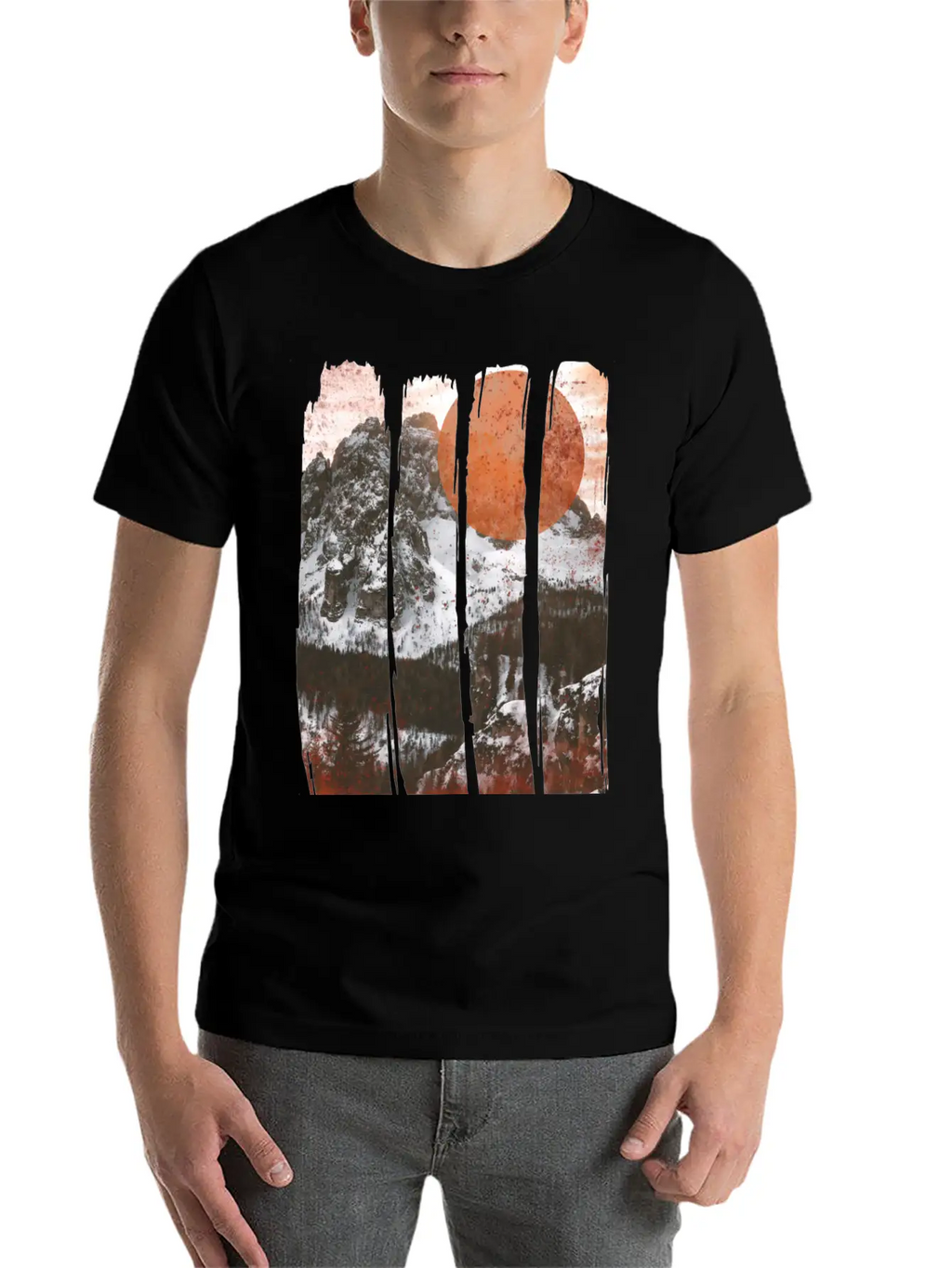 Winter Landscape Classic Cotton Tee – Unisex Comfort For Any Season