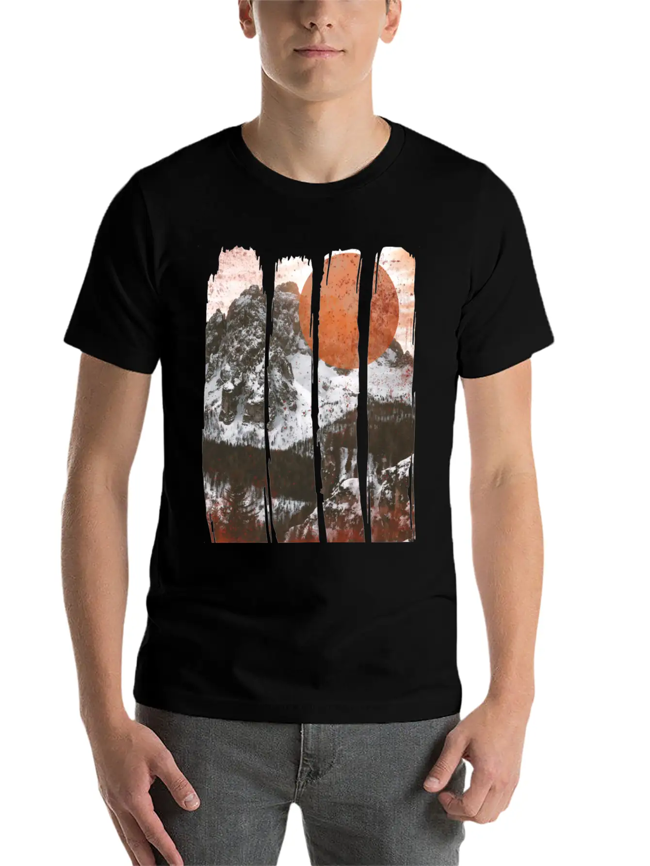 Winter Landscape Classic Cotton Tee – Unisex Comfort For Any Season