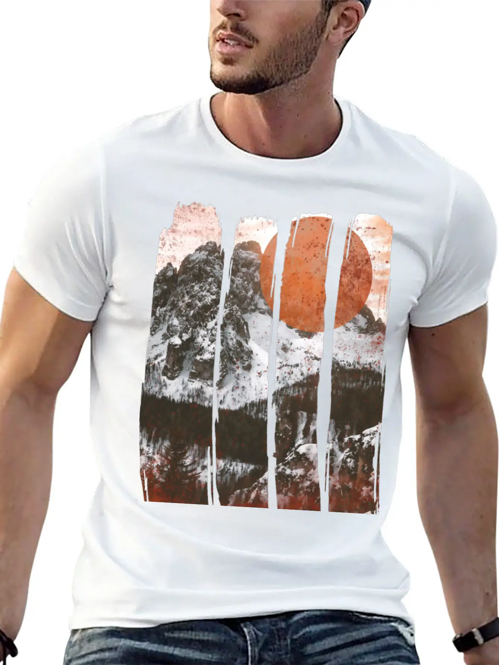 Winter Landscape Classic Cotton Tee – Unisex Comfort For Any Season