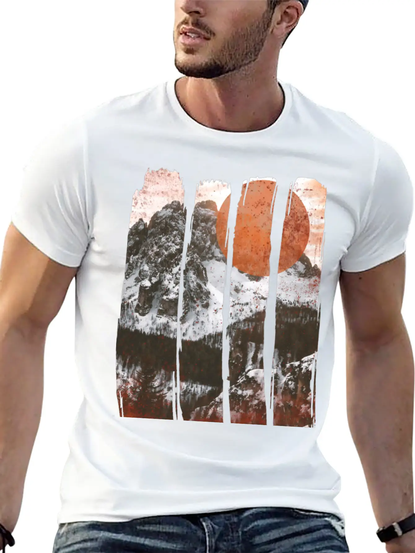 Winter Landscape Classic Cotton Tee – Unisex Comfort For Any Season
