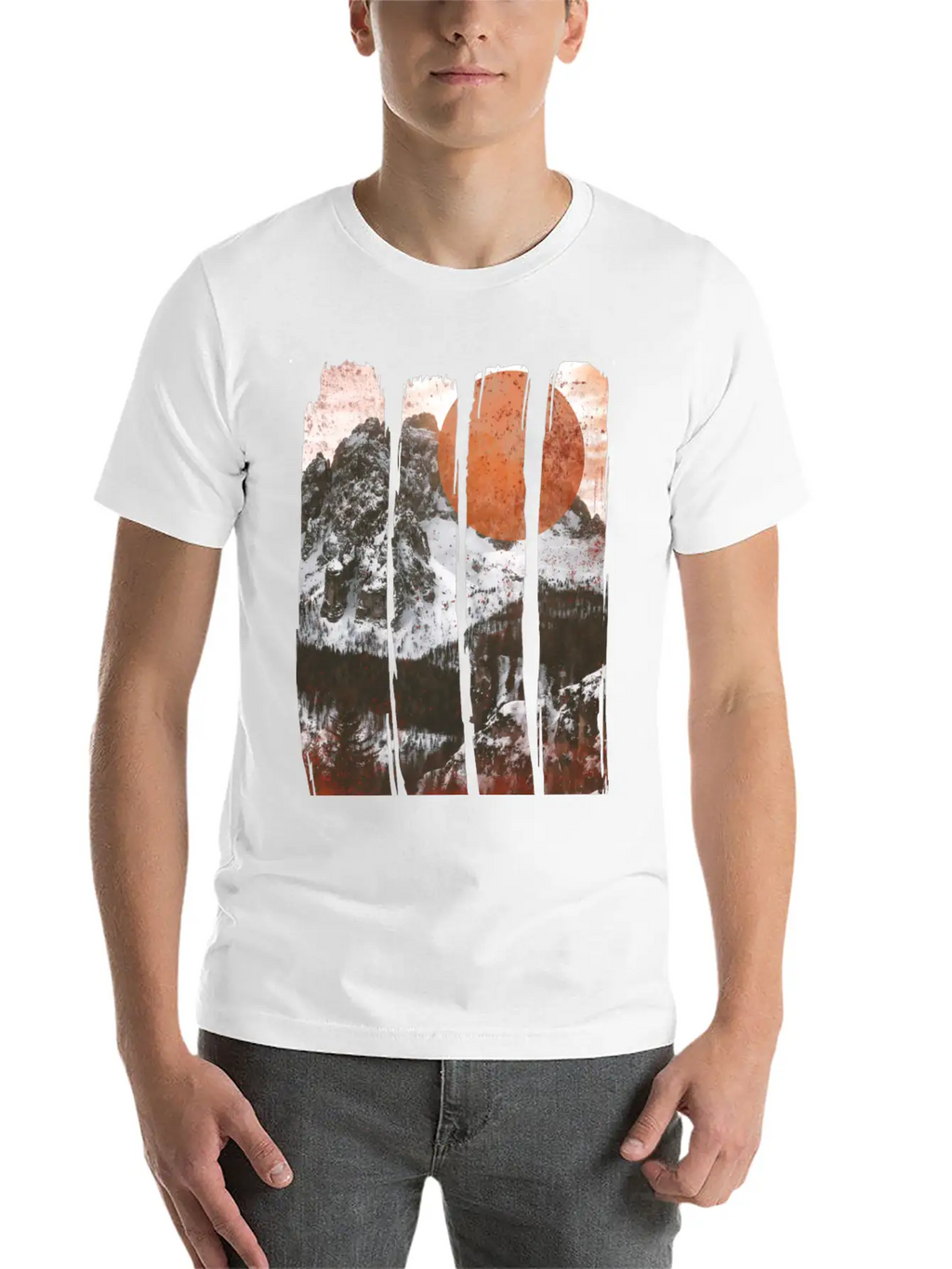 Winter Landscape Classic Cotton Tee – Unisex Comfort For Any Season
