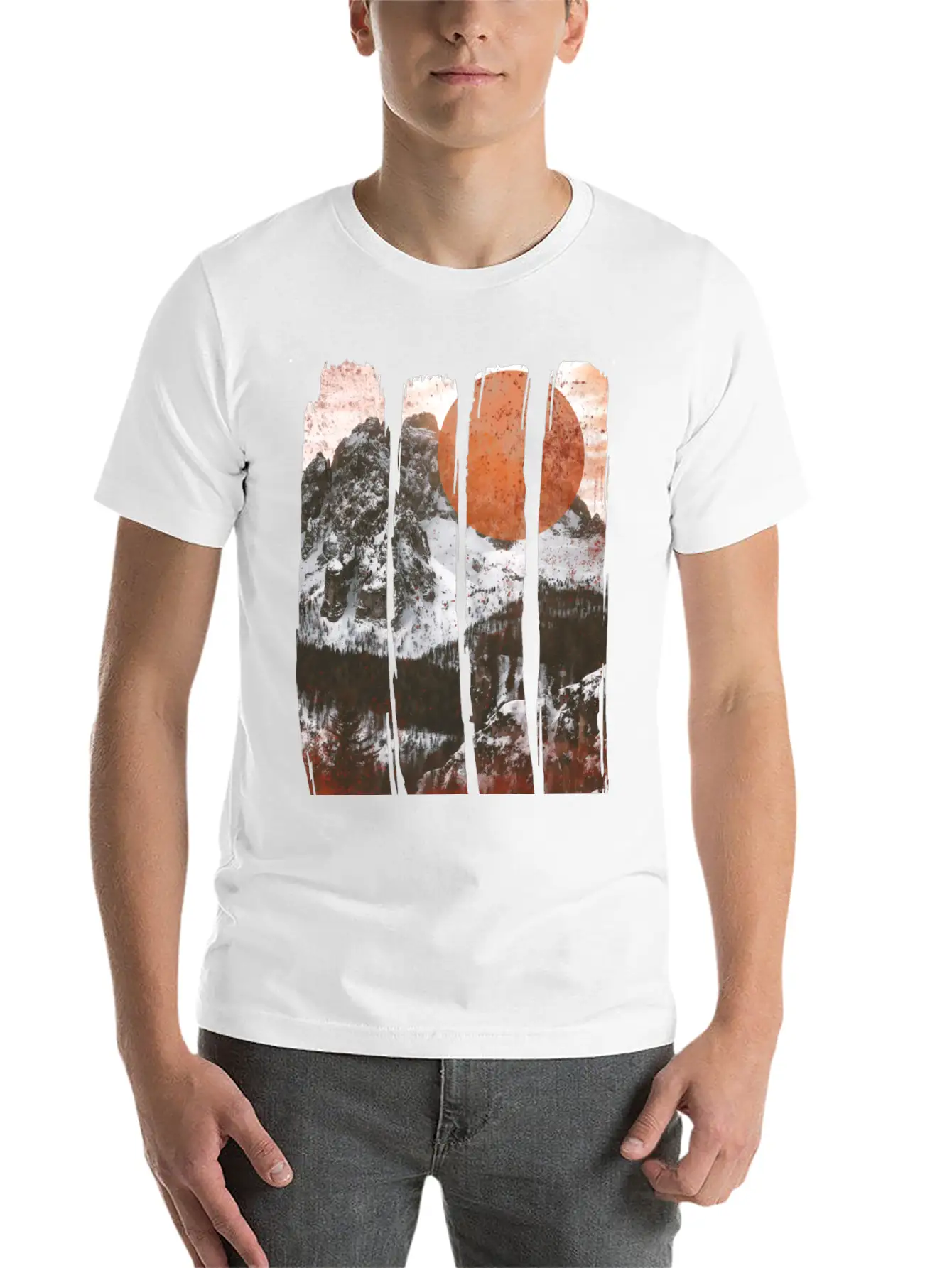 Winter Landscape Classic Cotton Tee – Unisex Comfort For Any Season