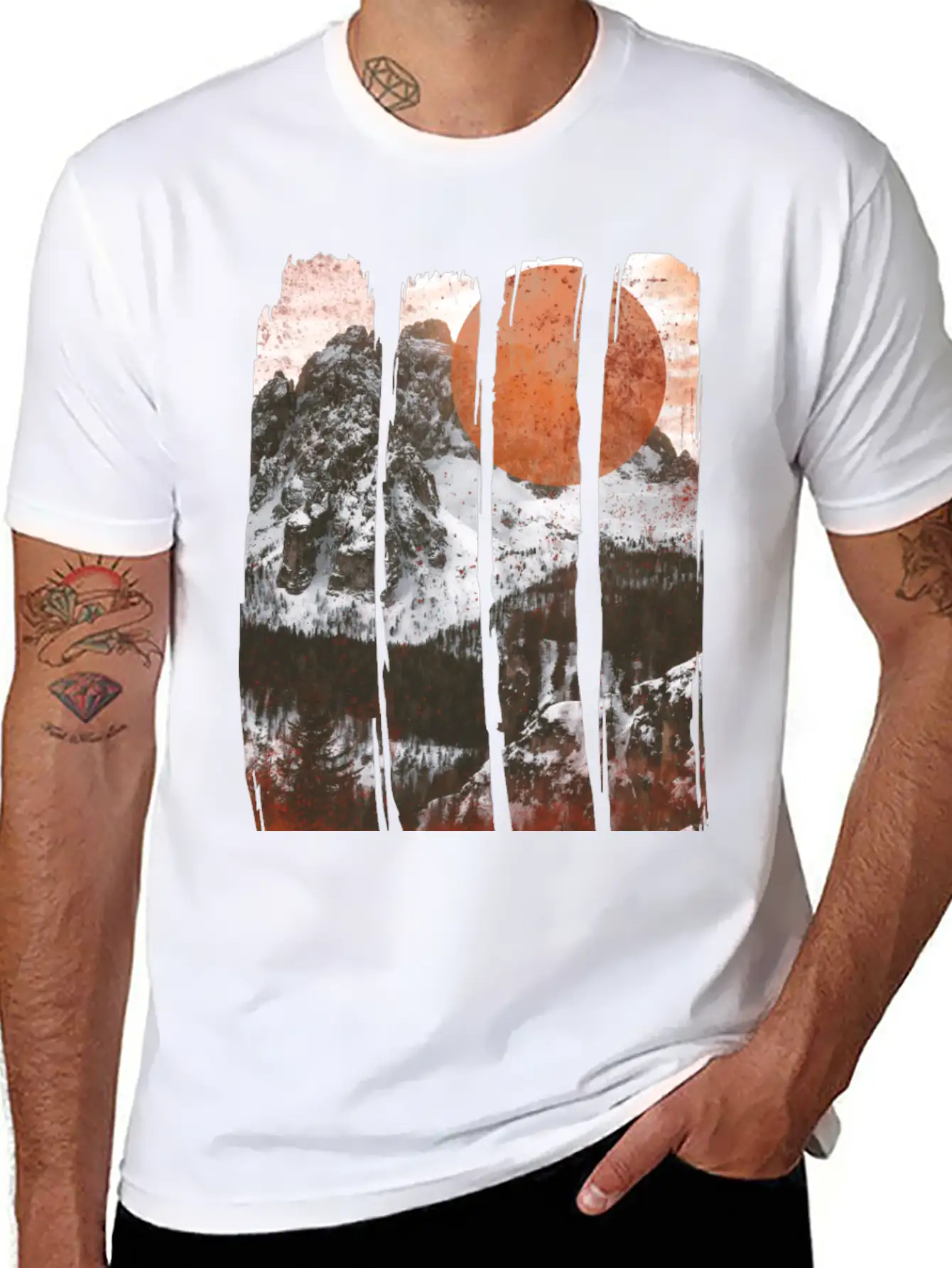Winter Landscape Classic Cotton Tee – Unisex Comfort For Any Season