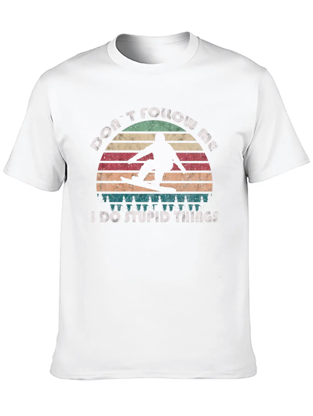 Winter Snowboarding "Dont Follow Me" Retro VIntage Classic Cotton Tee – Unisex Comfort For Any Season