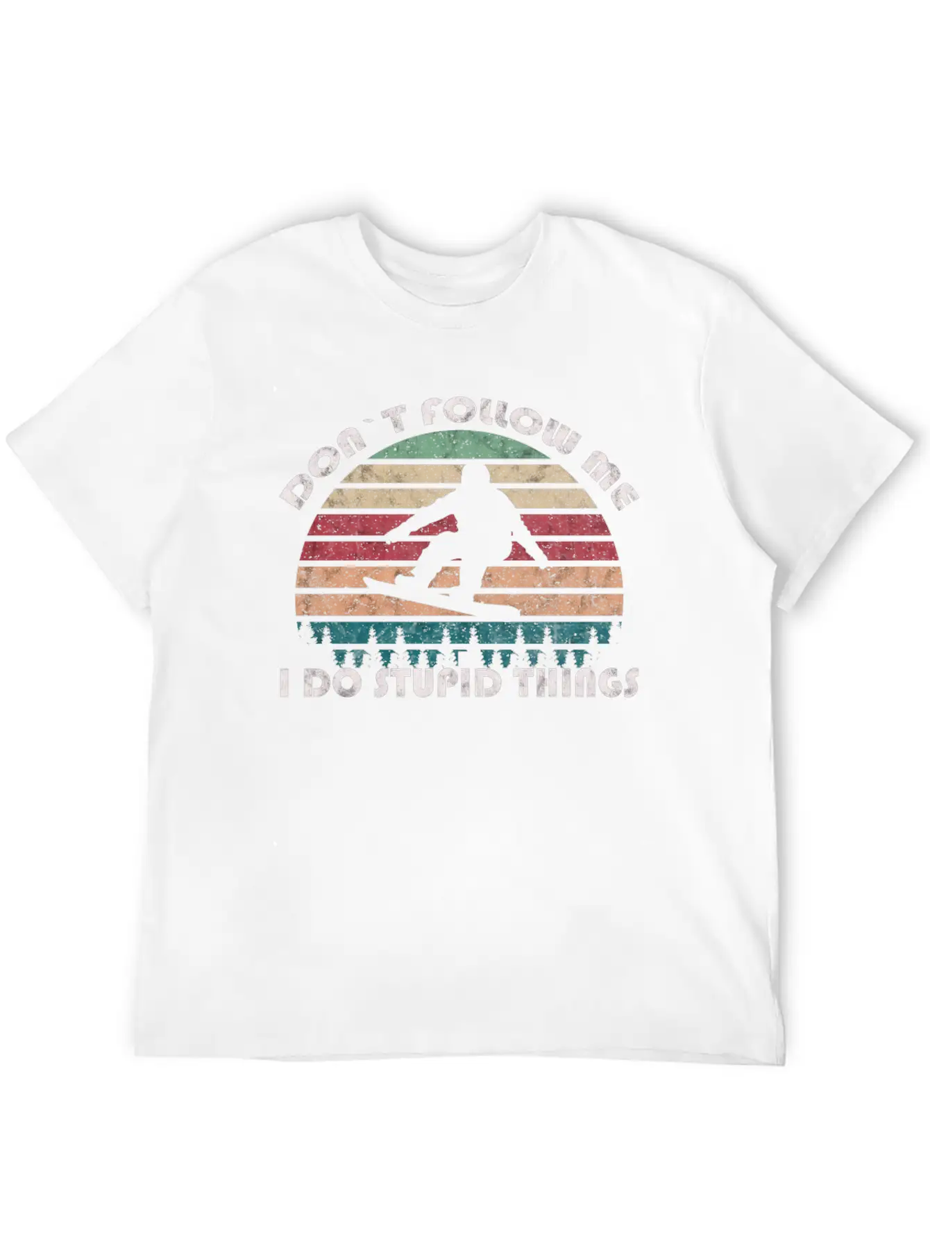 Winter Snowboarding "Dont Follow Me" Retro VIntage Classic Cotton Tee – Unisex Comfort For Any Season