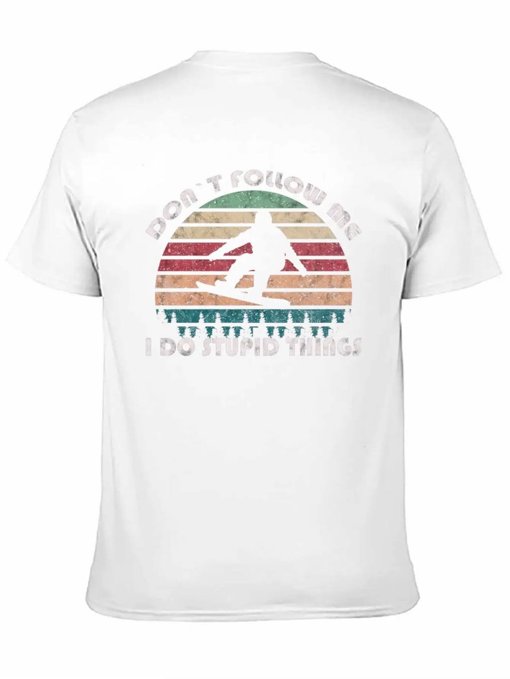 Winter Snowboarding "Dont Follow Me" Retro VIntage Classic Cotton Tee – Unisex Comfort For Any Season