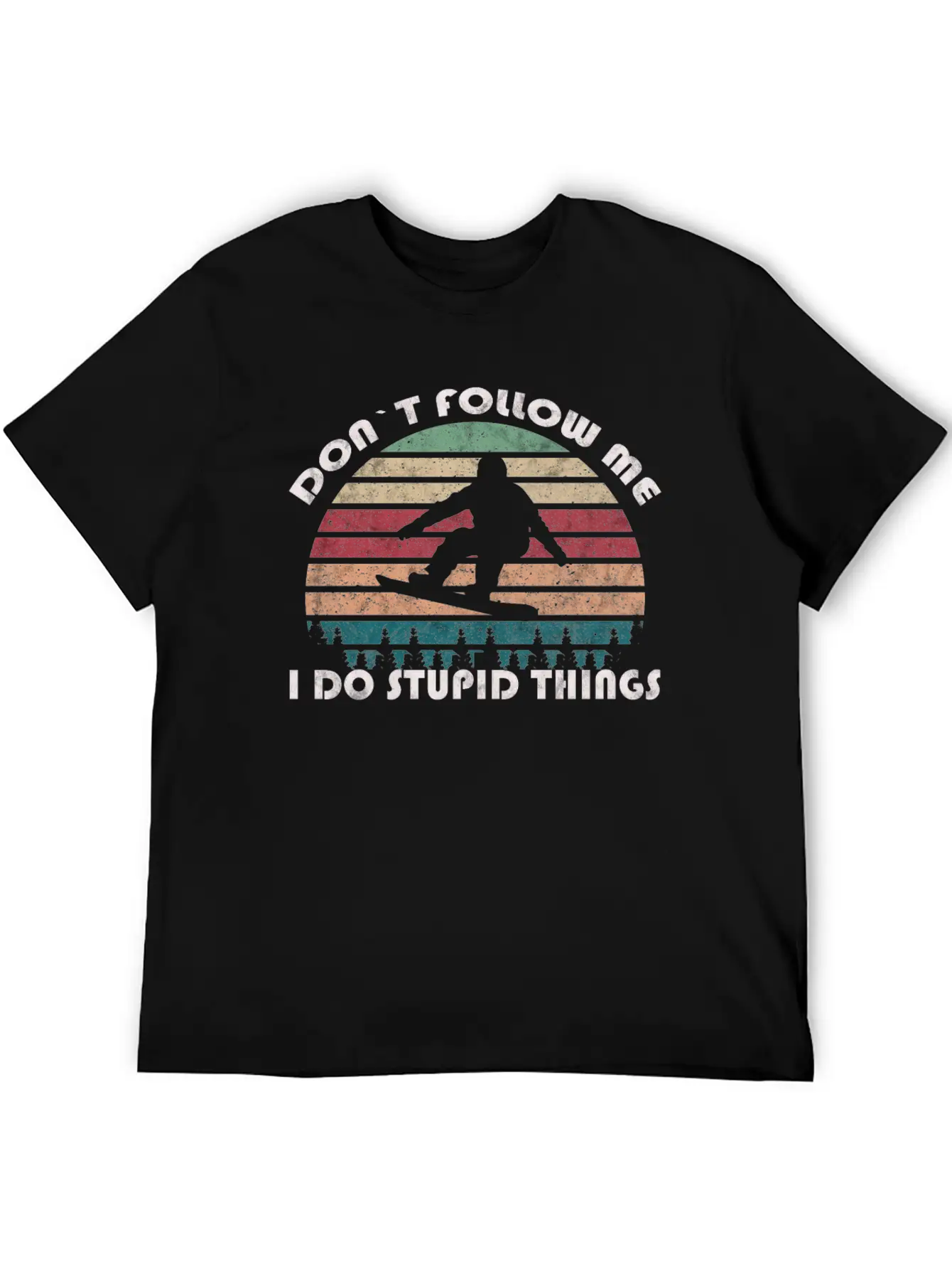 Winter Snowboarding "Dont Follow Me" Retro VIntage Classic Cotton Tee – Unisex Comfort For Any Season