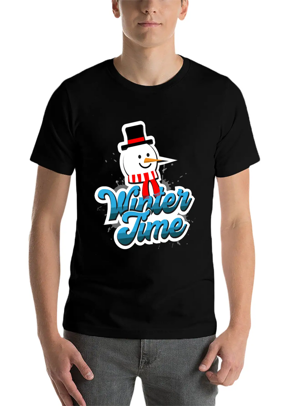 Winter Time Unisex Casual T-Shirt – Clean Design For Daily Comfort