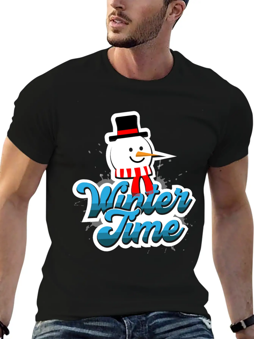 Winter Time Unisex Casual T-Shirt – Clean Design For Daily Comfort