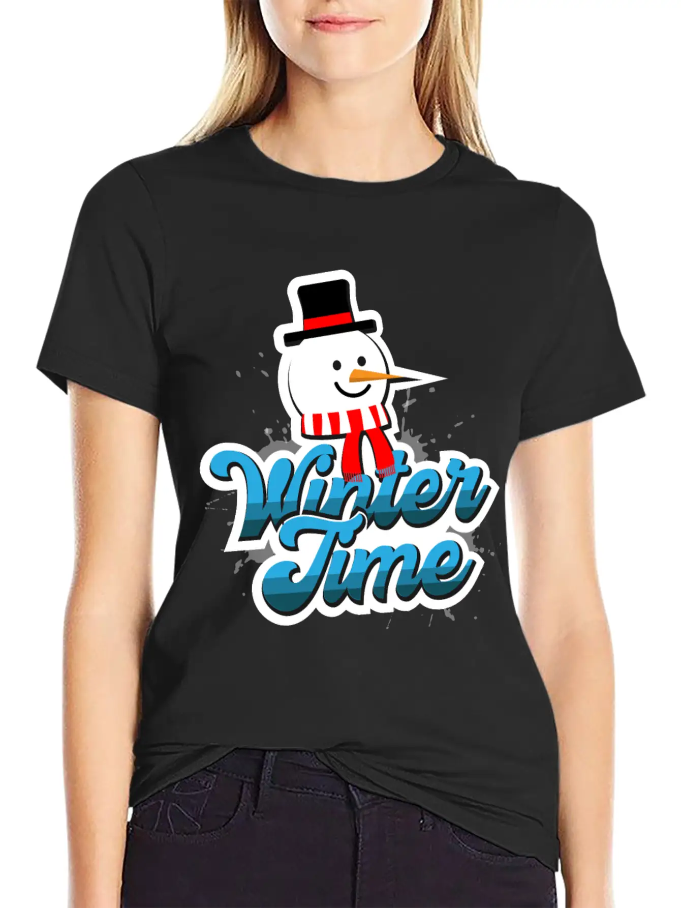 Winter Time Unisex Casual T-Shirt – Clean Design For Daily Comfort