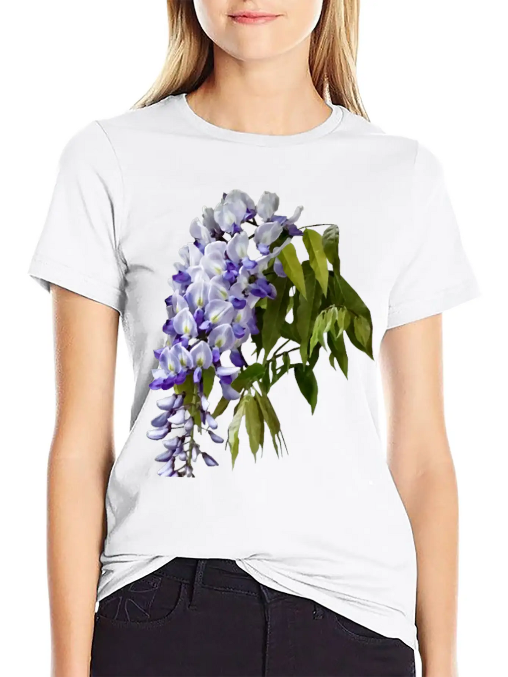 Wisteria And Leaves Unisex Casual T-Shirt – Clean Design For Daily Comfort