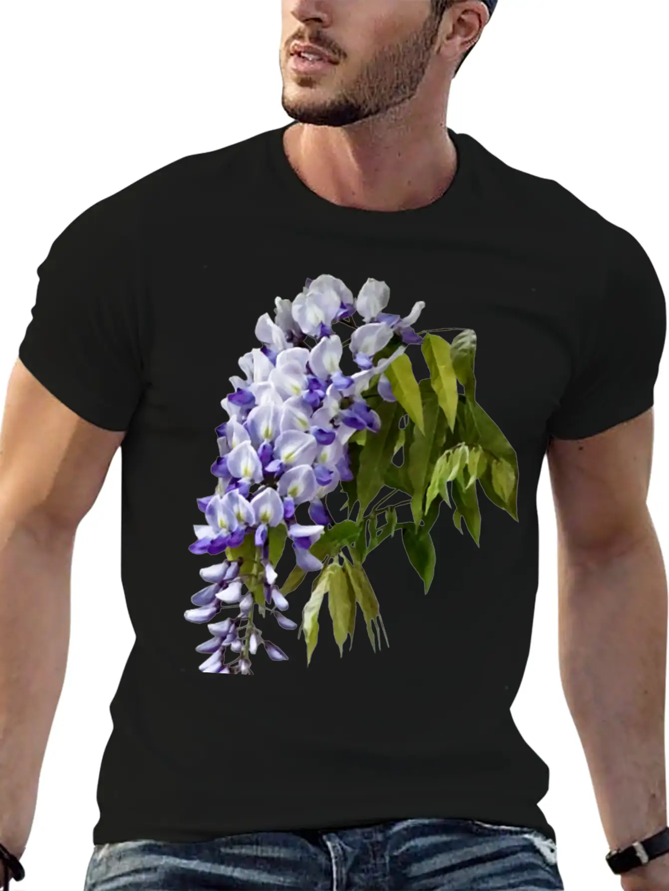 Wisteria And Leaves Unisex Casual T-Shirt – Clean Design For Daily Comfort