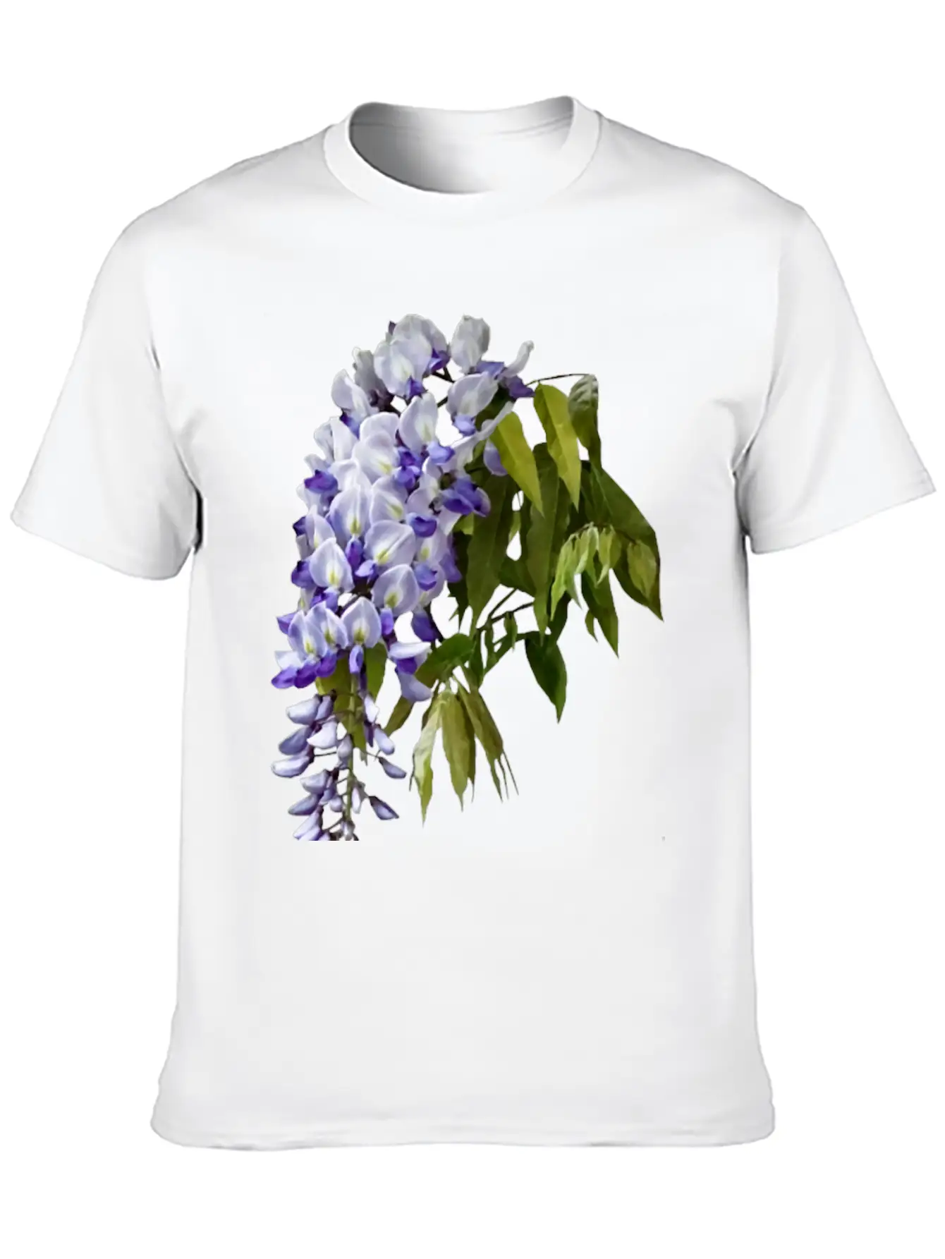Wisteria And Leaves Unisex Casual T-Shirt – Clean Design For Daily Comfort