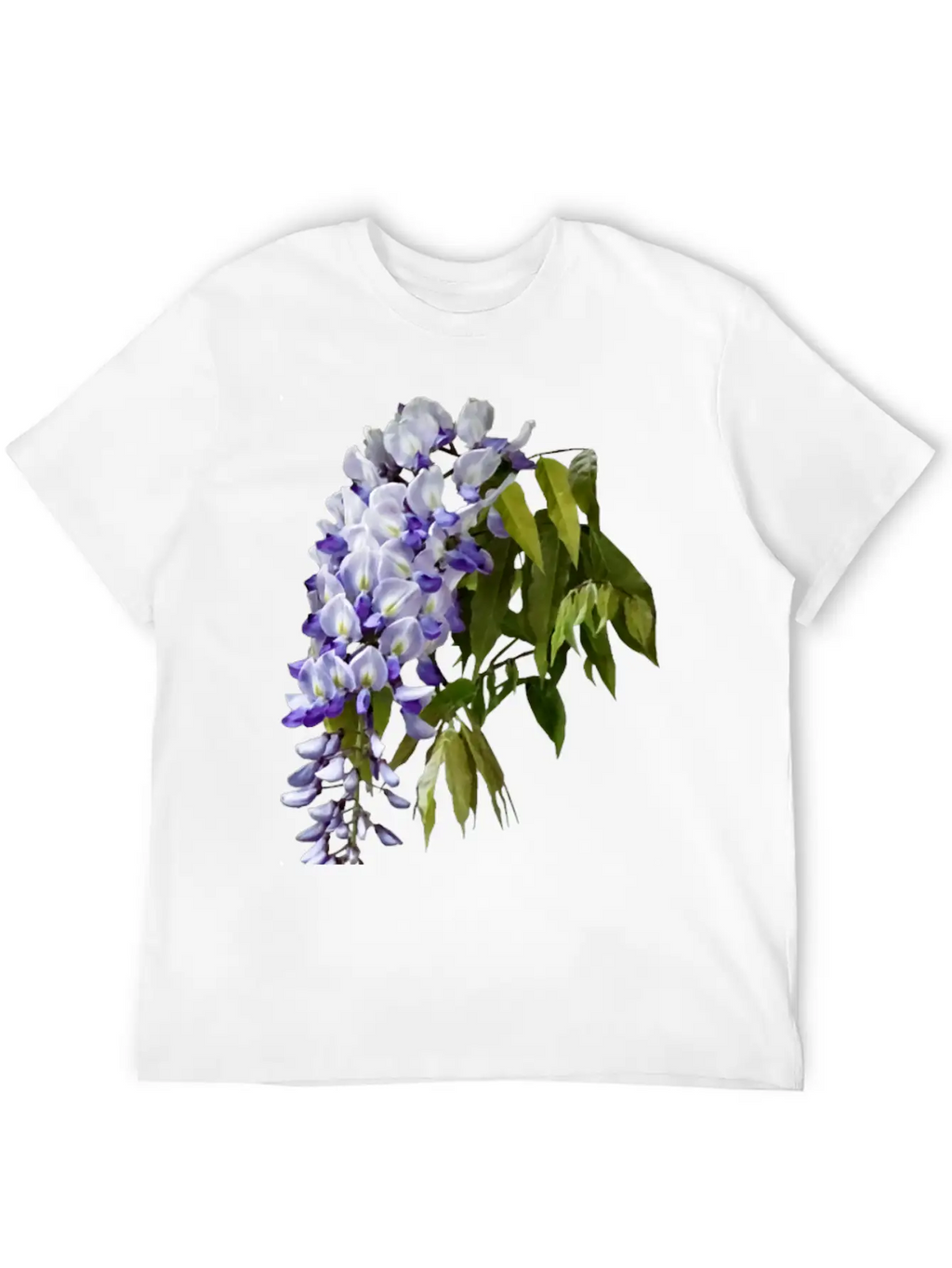 Wisteria And Leaves Unisex Casual T-Shirt – Clean Design For Daily Comfort