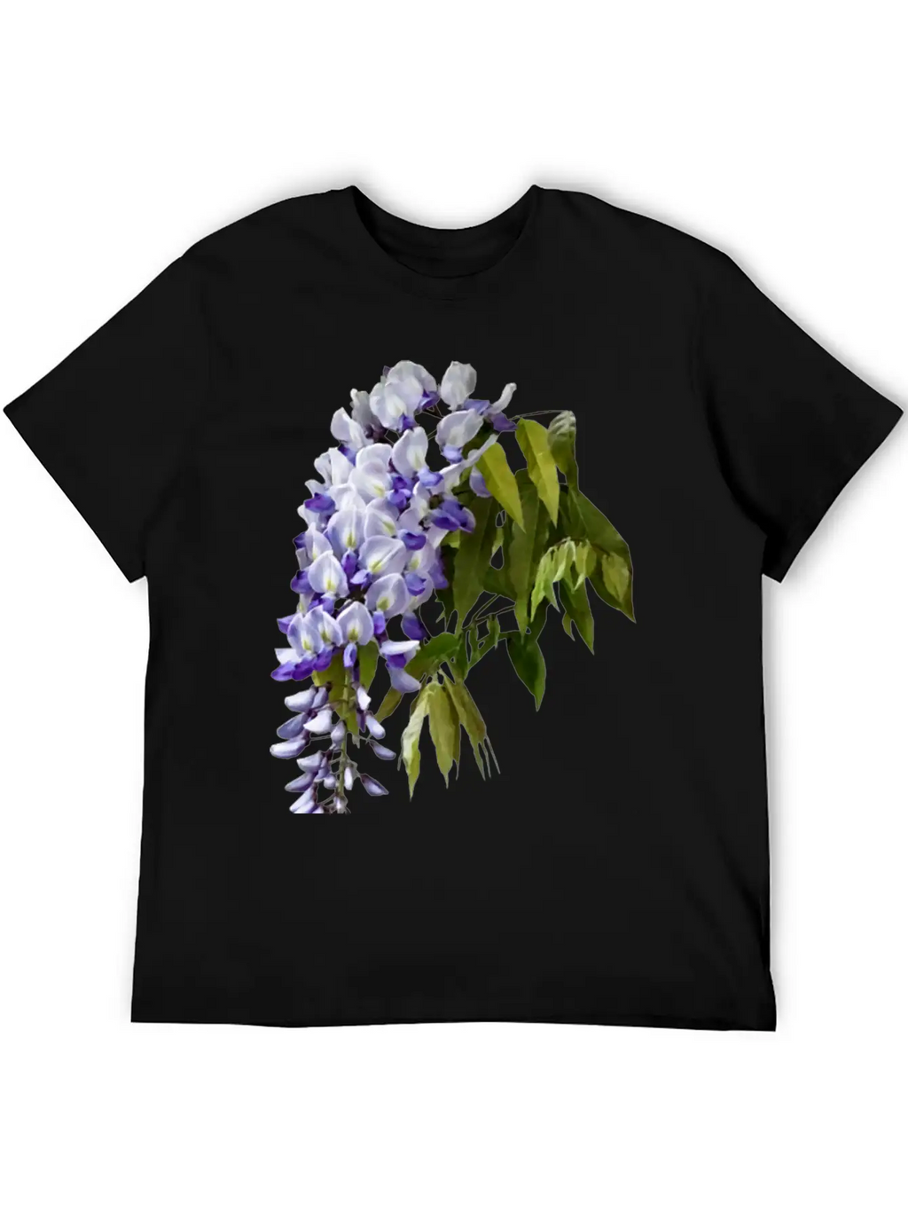 Wisteria And Leaves Unisex Casual T-Shirt – Clean Design For Daily Comfort