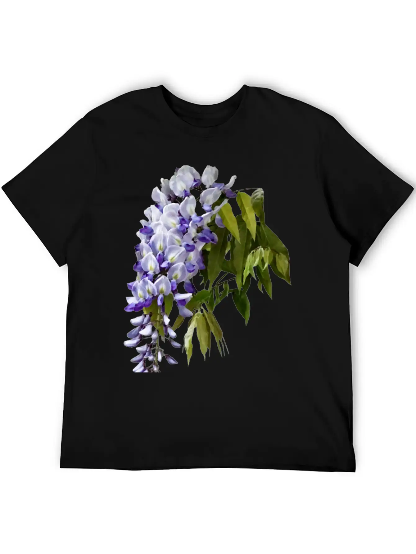 Wisteria And Leaves Unisex Casual T-Shirt – Clean Design For Daily Comfort