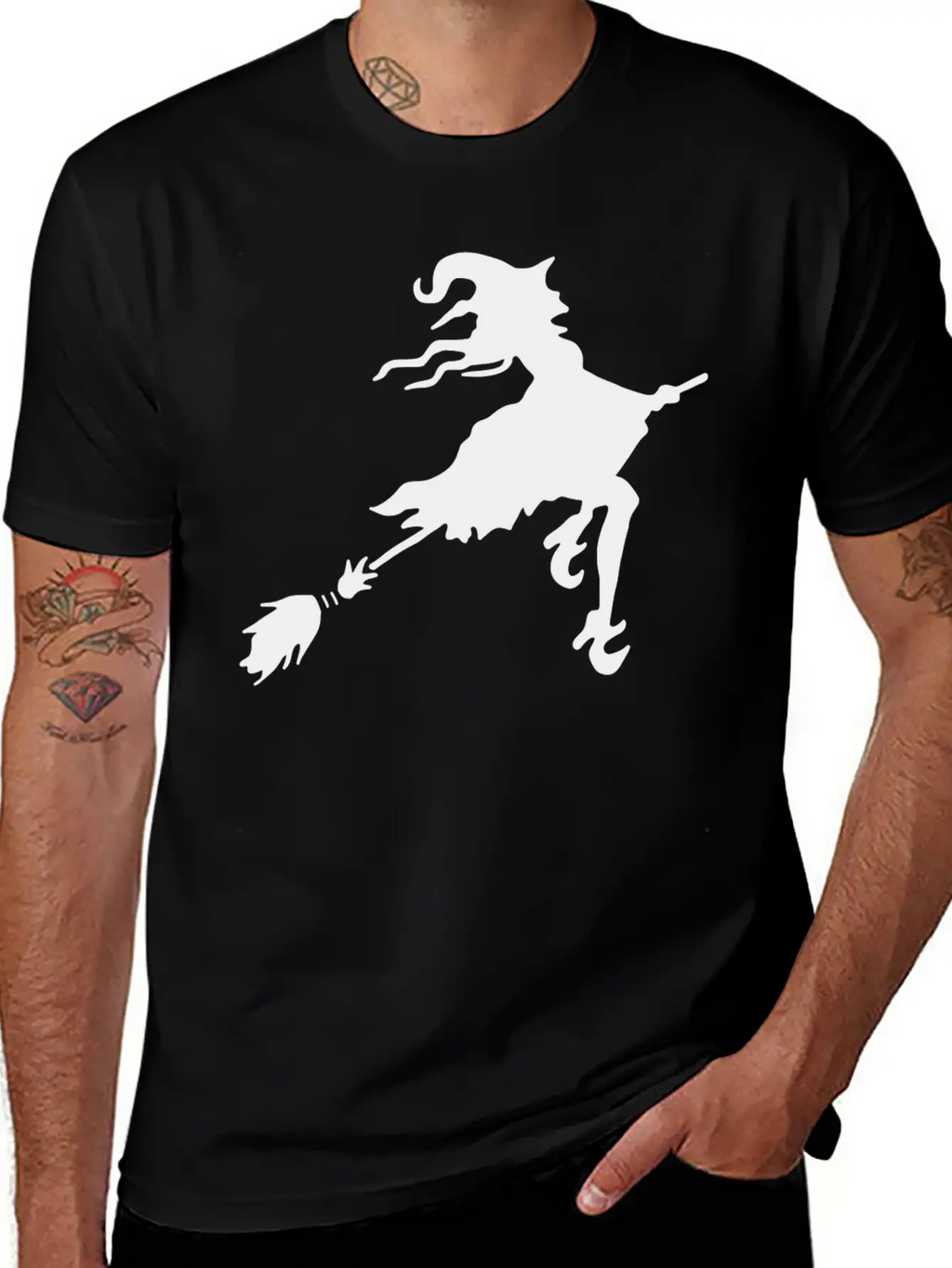 Witch Broom Classic Cotton Tee – Unisex Comfort For Any Season