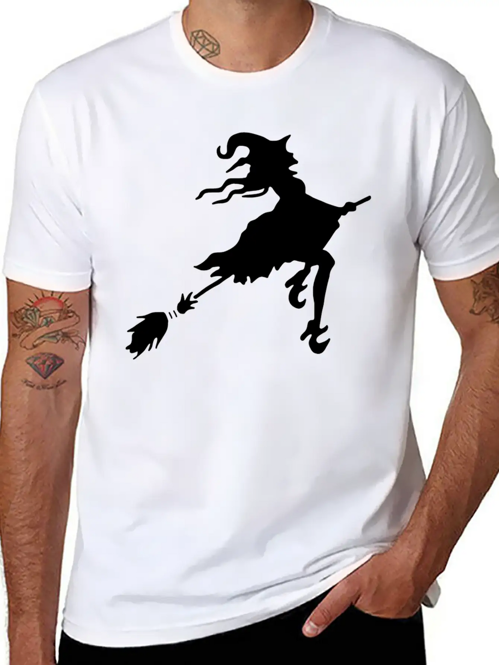Witch Broom Classic Cotton Tee – Unisex Comfort For Any Season