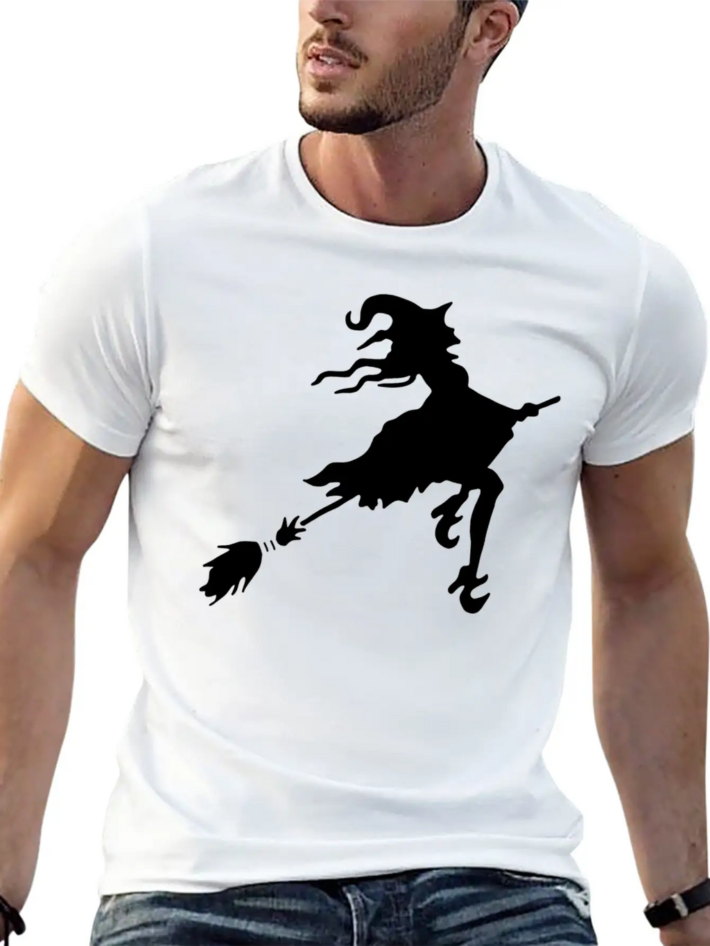 Witch Broom Classic Cotton Tee – Unisex Comfort For Any Season