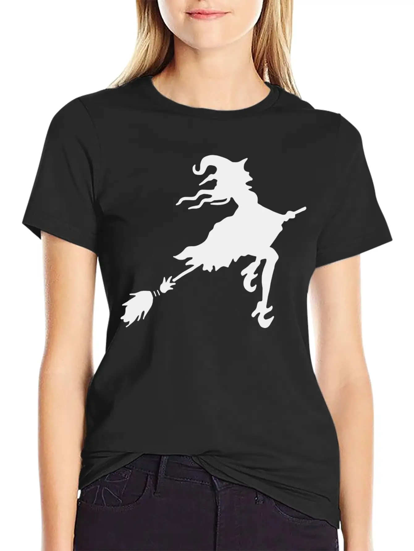 Witch Broom Classic Cotton Tee – Unisex Comfort For Any Season