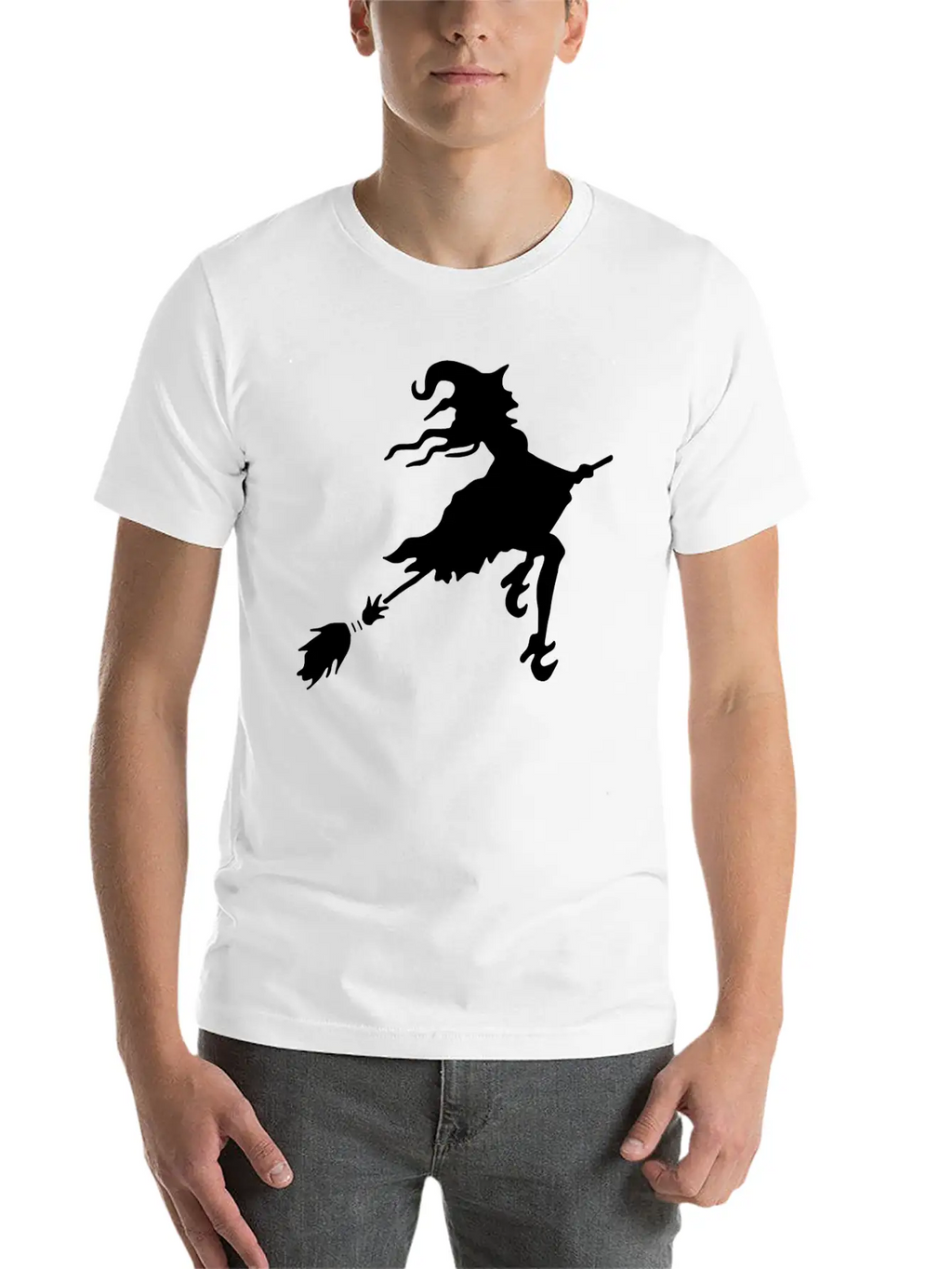 Witch Broom Classic Cotton Tee – Unisex Comfort For Any Season