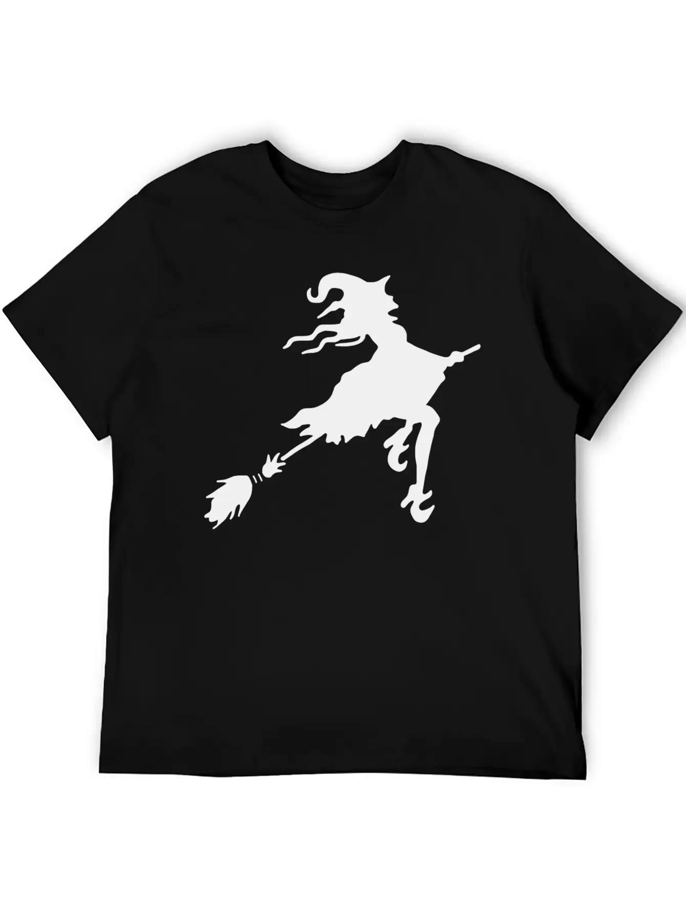 Witch Broom Classic Cotton Tee – Unisex Comfort For Any Season
