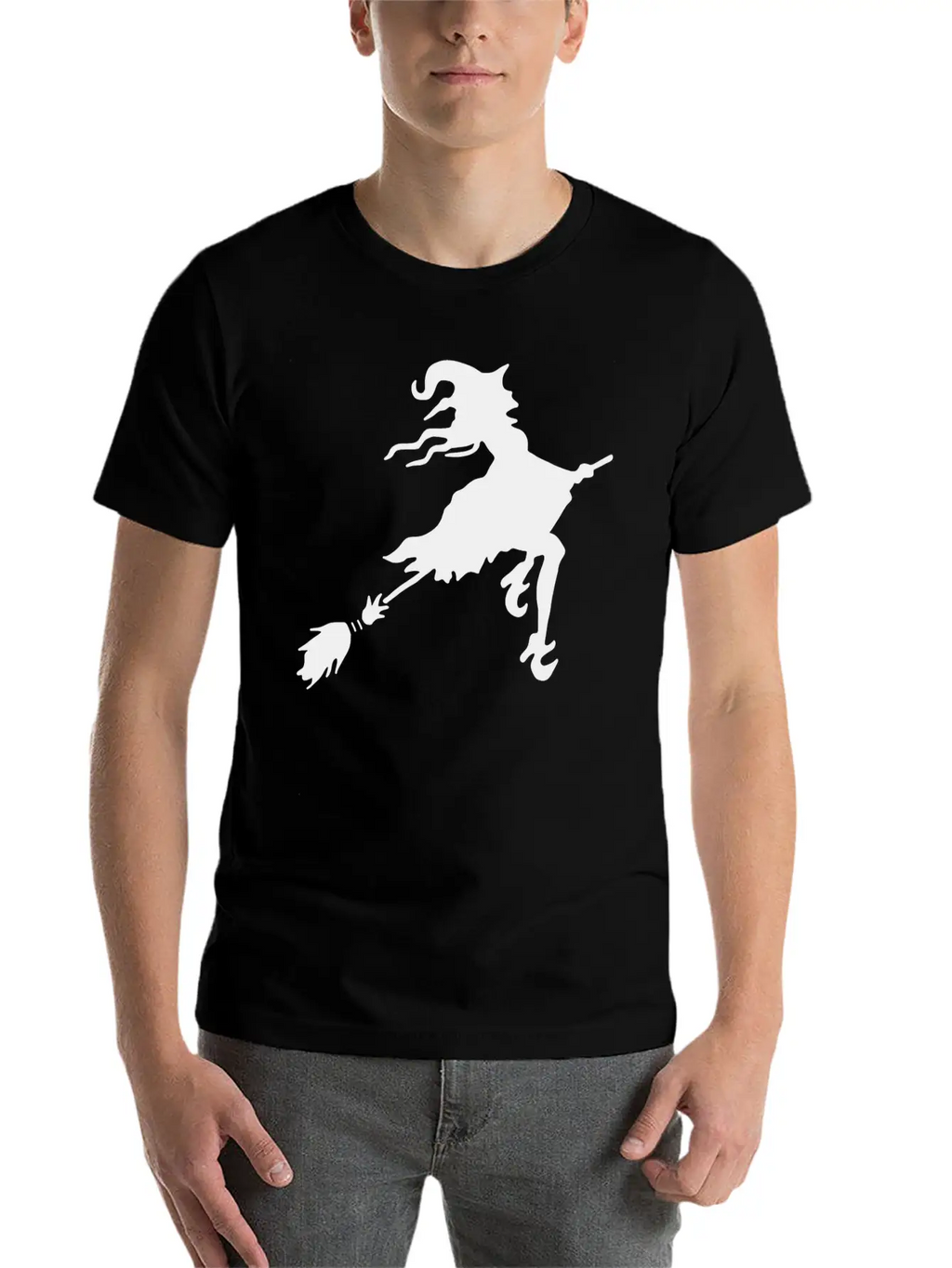 Witch Broom Classic Cotton Tee – Unisex Comfort For Any Season