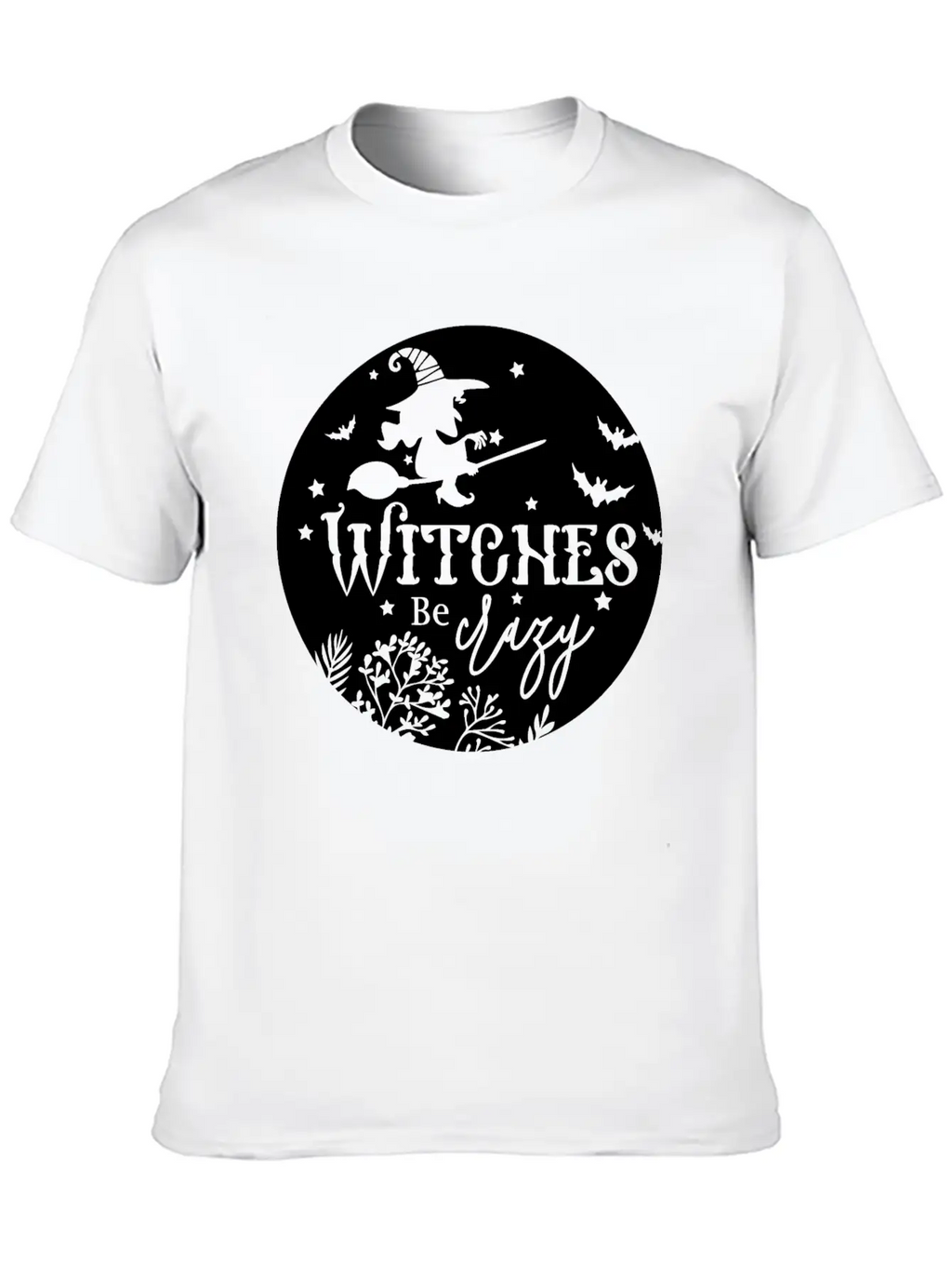 Witches Be Crazy Breathable Soft Cotton T-Shirt – Timeless Casual Look