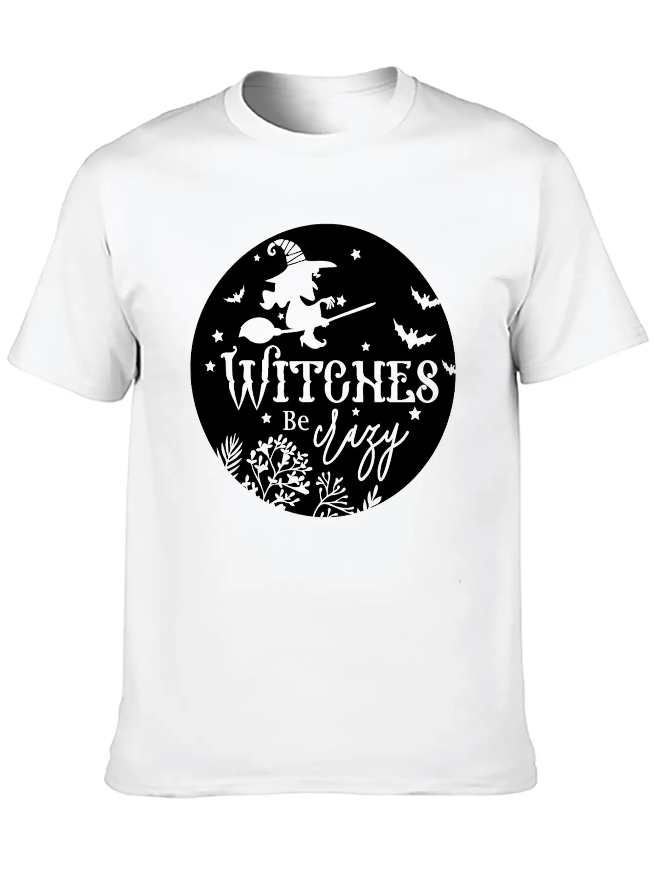 Witches Be Crazy Breathable Soft Cotton T-Shirt – Timeless Casual Look