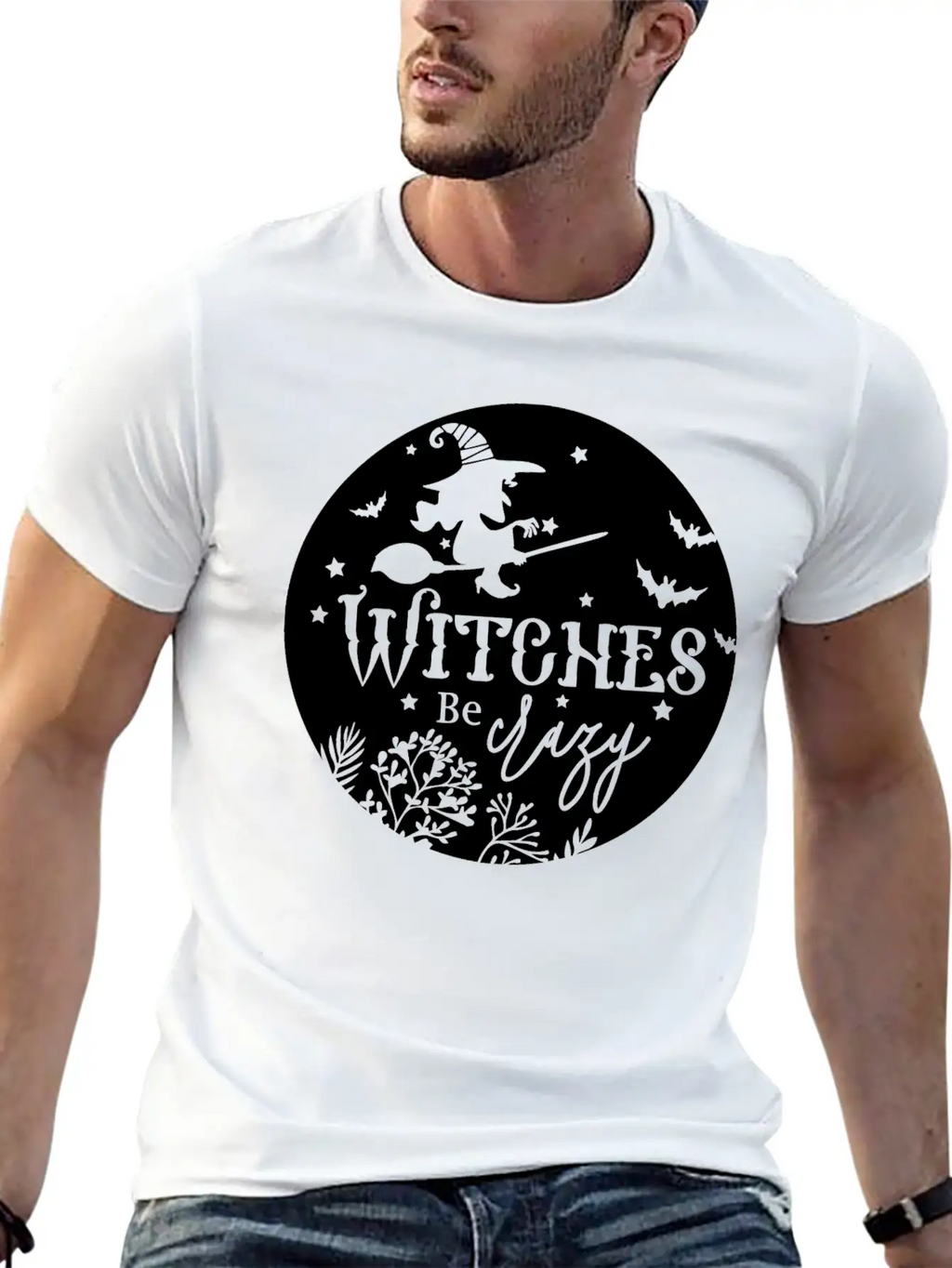 Witches Be Crazy Breathable Soft Cotton T-Shirt – Timeless Casual Look