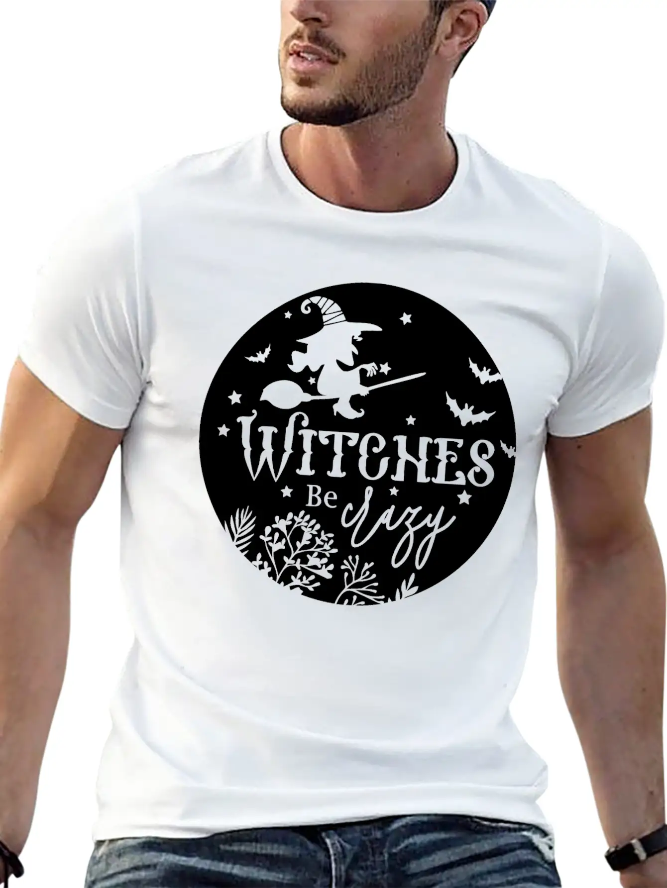Witches Be Crazy Breathable Soft Cotton T-Shirt – Timeless Casual Look