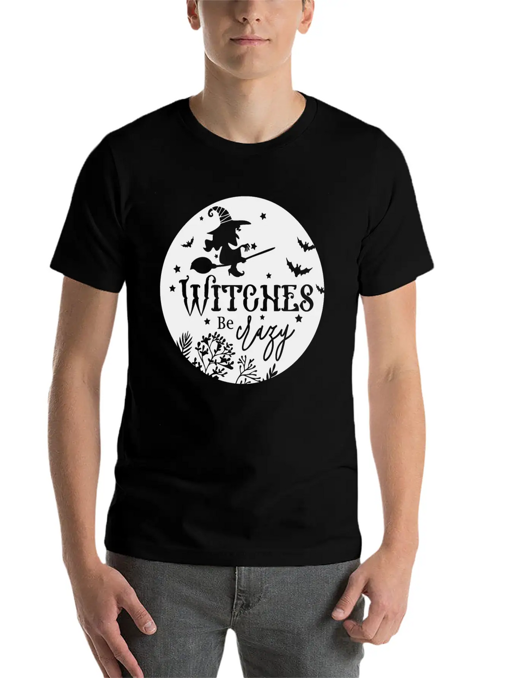 Witches Be Crazy Breathable Soft Cotton T-Shirt – Timeless Casual Look