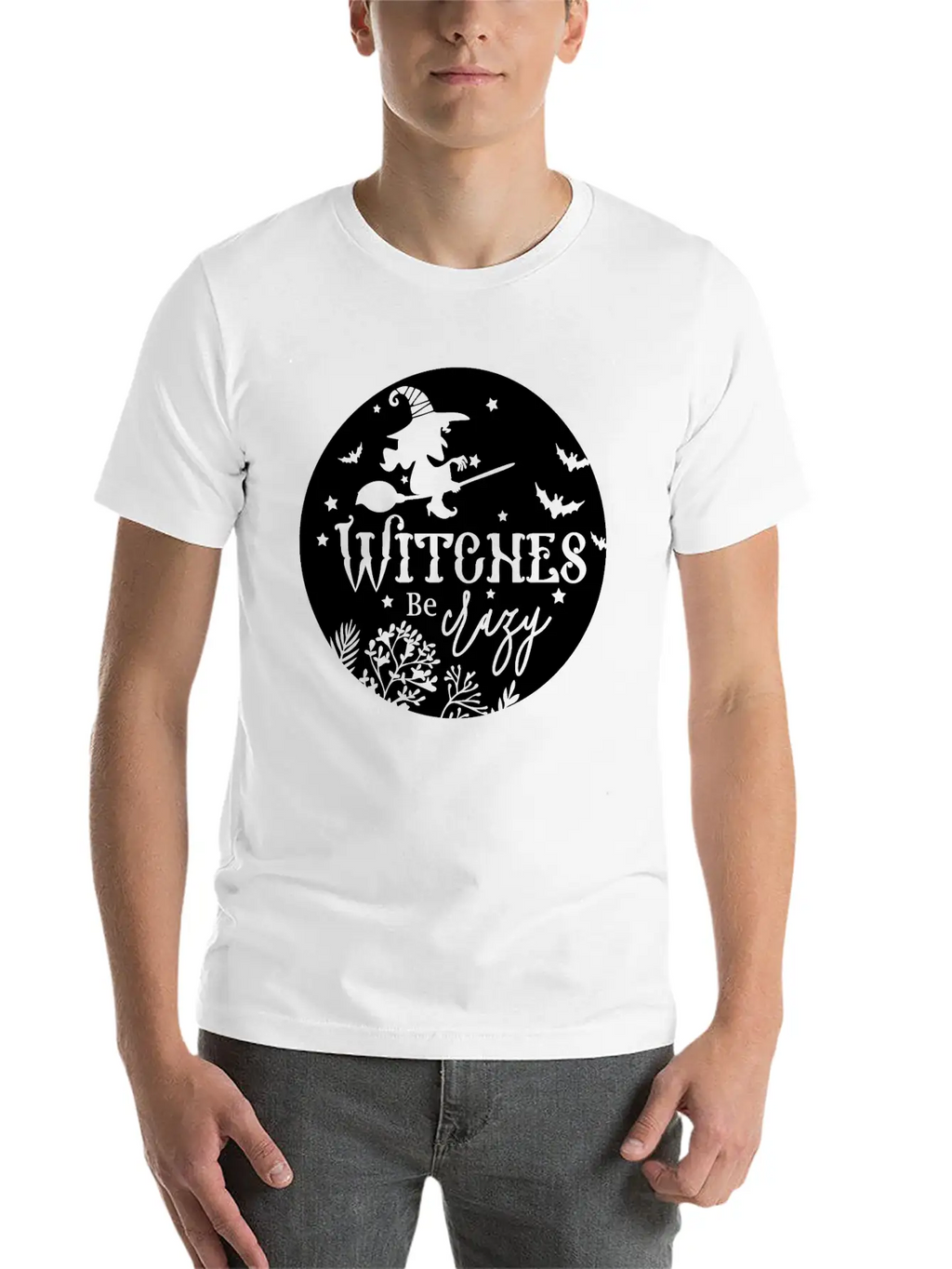 Witches Be Crazy Breathable Soft Cotton T-Shirt – Timeless Casual Look