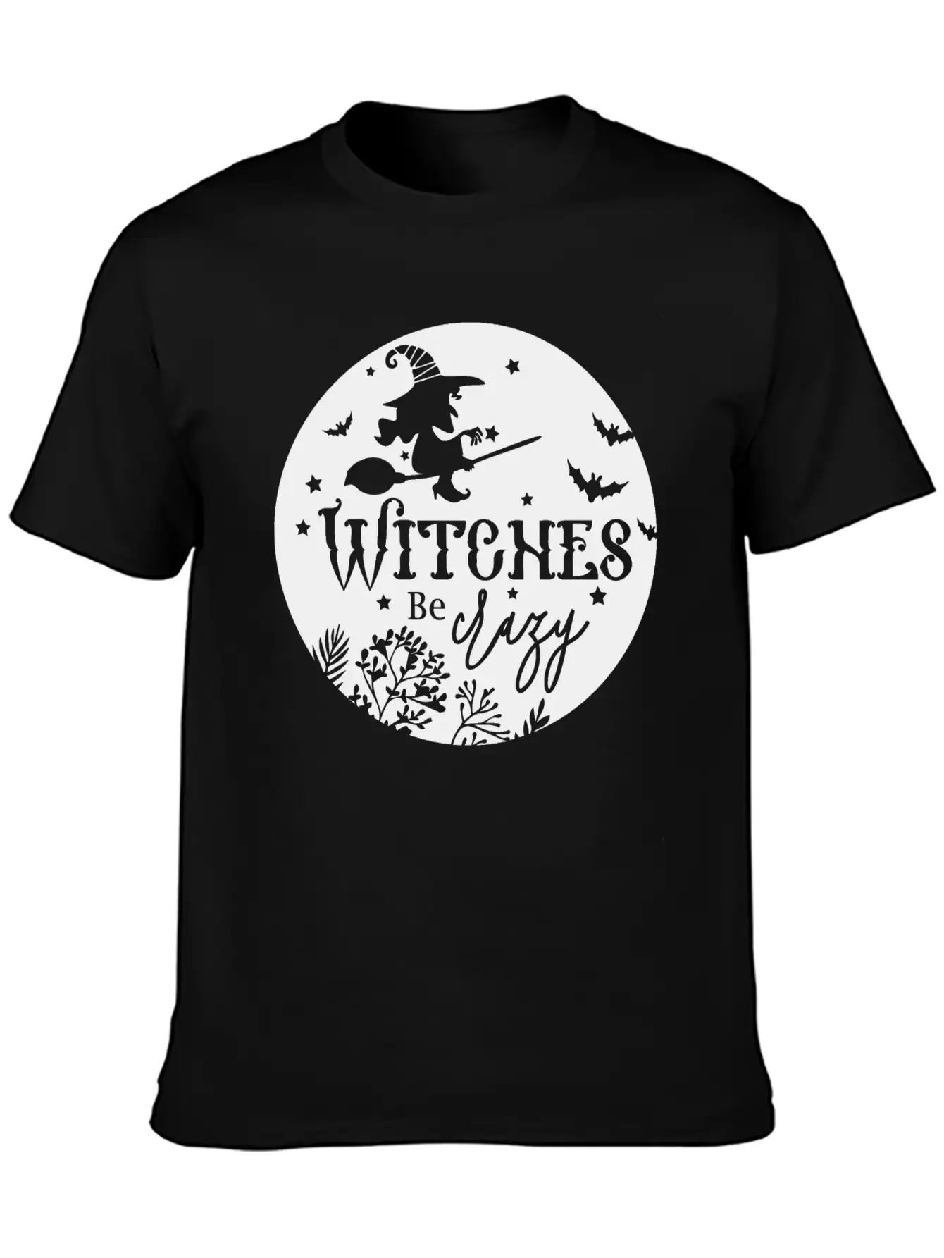 Witches Be Crazy Breathable Soft Cotton T-Shirt – Timeless Casual Look
