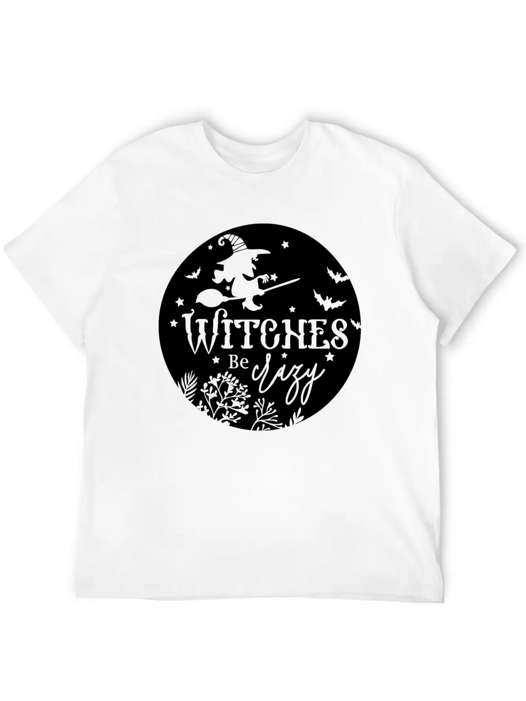Witches Be Crazy Breathable Soft Cotton T-Shirt – Timeless Casual Look