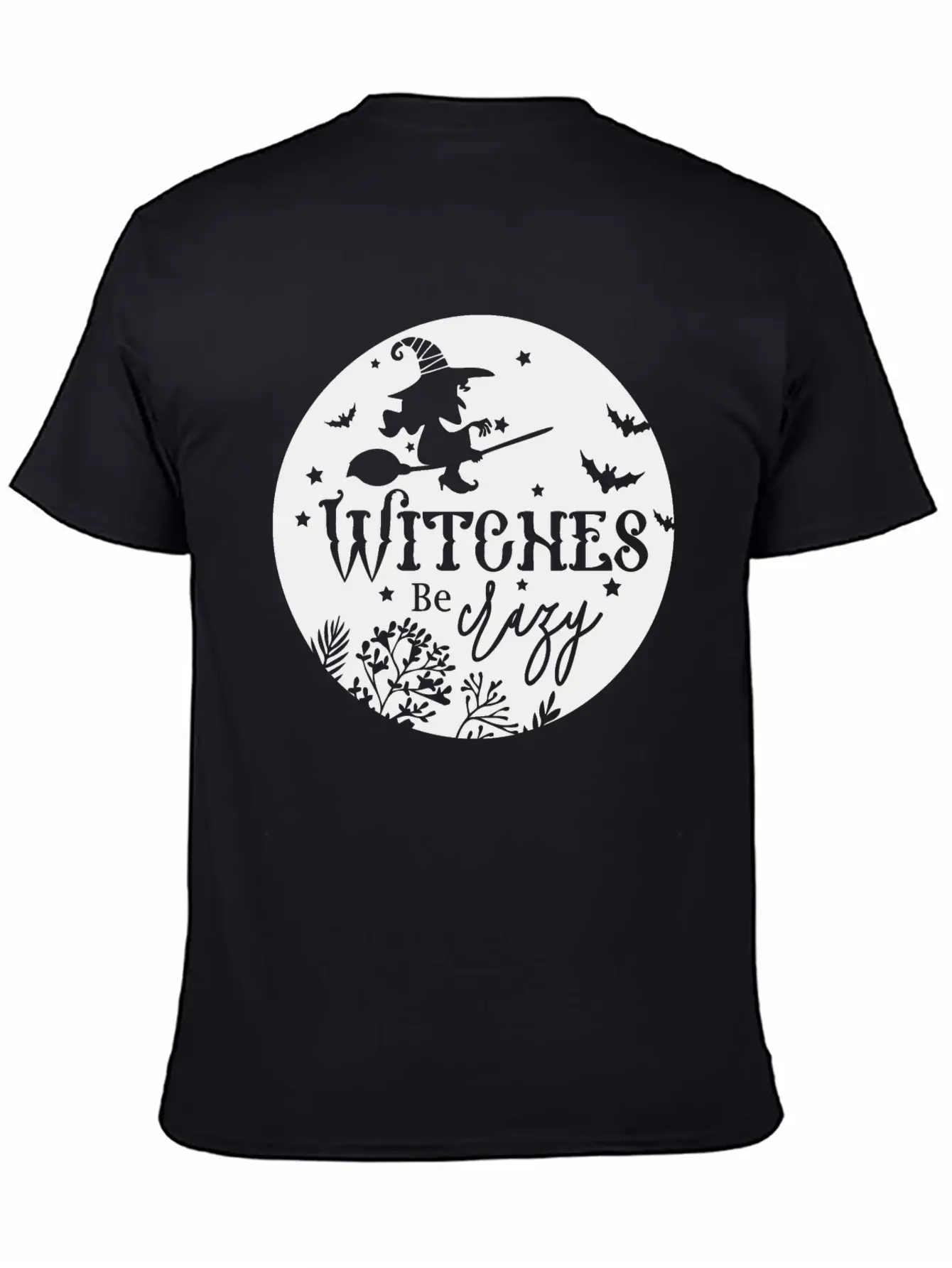 Witches Be Crazy Breathable Soft Cotton T-Shirt – Timeless Casual Look