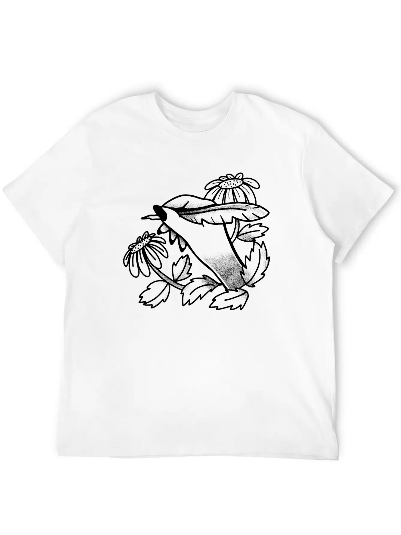 Witchy Boho Tattoo Hand Writing With Dandelions Stylish Everyday T-Shirt – Unisex Basic Cotton Tee