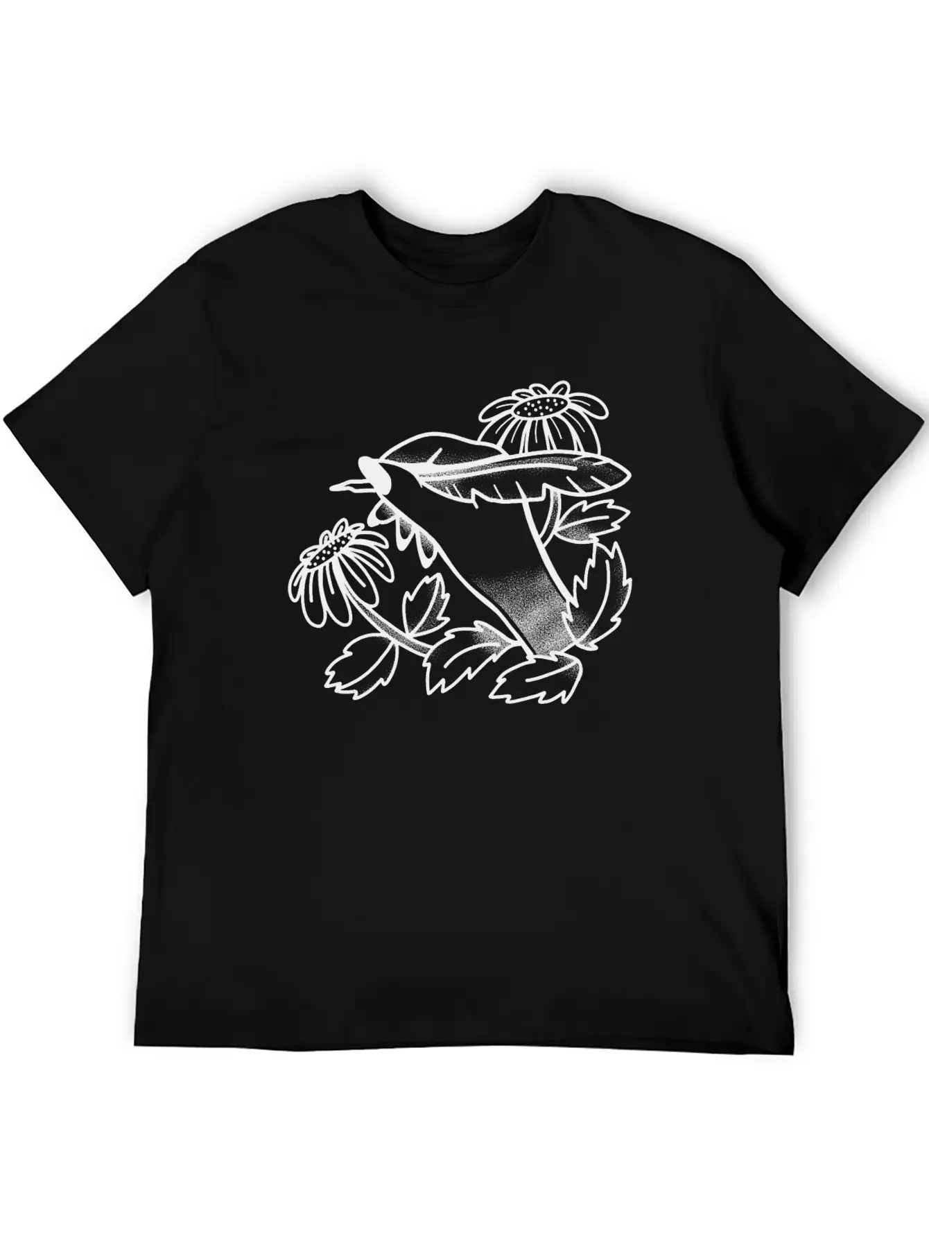 Witchy Boho Tattoo Hand Writing With Dandelions Stylish Everyday T-Shirt – Unisex Basic Cotton Tee