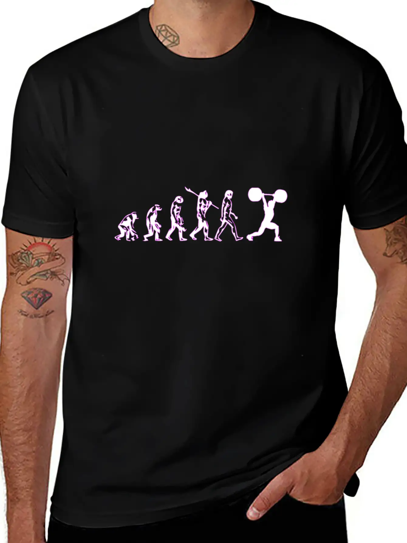 With Dumbbell Training For Evolution Stylish Everyday T-Shirt – Unisex Basic Cotton Tee
